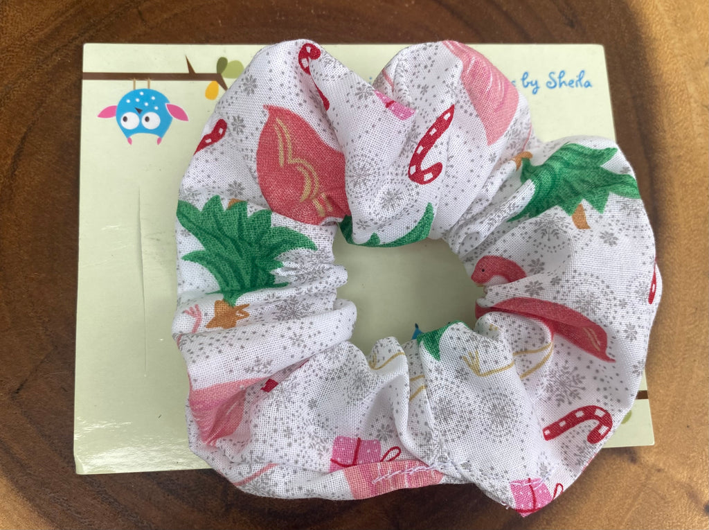 Flamingo Christmas Scrunchie