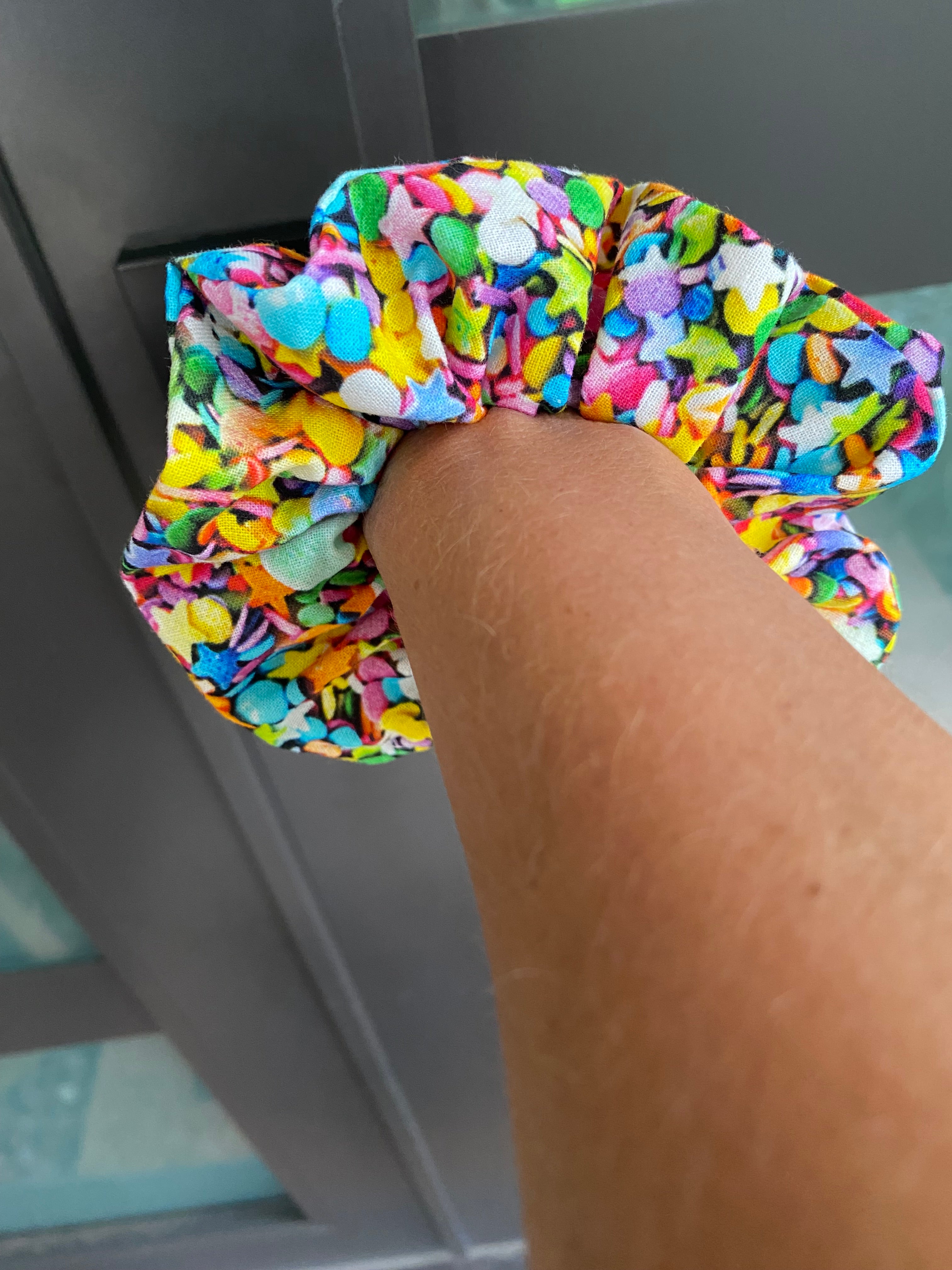Sprinkles; Confetti Scrunchie
