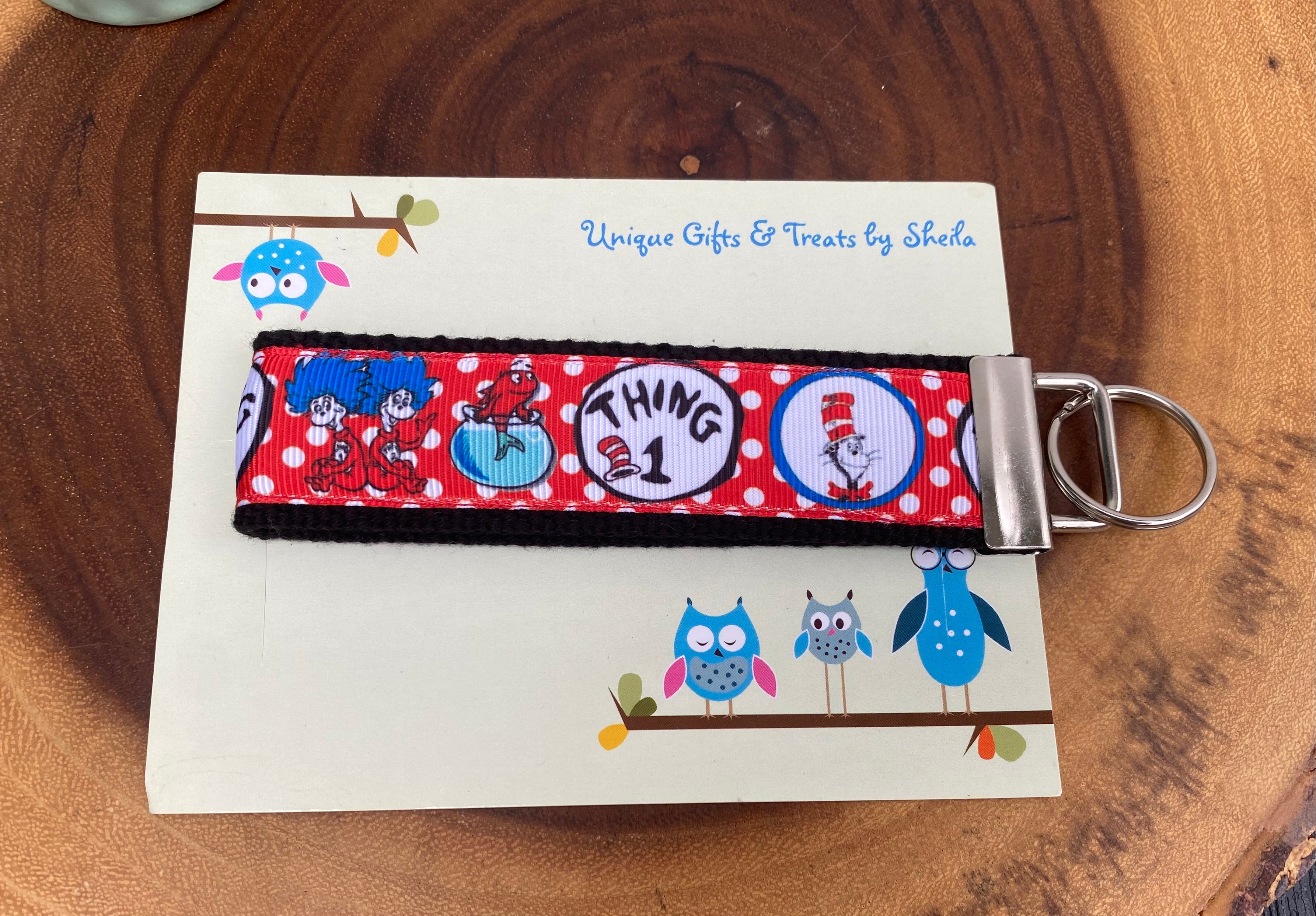 Funny Cat and Friends Keychain; Keyfob