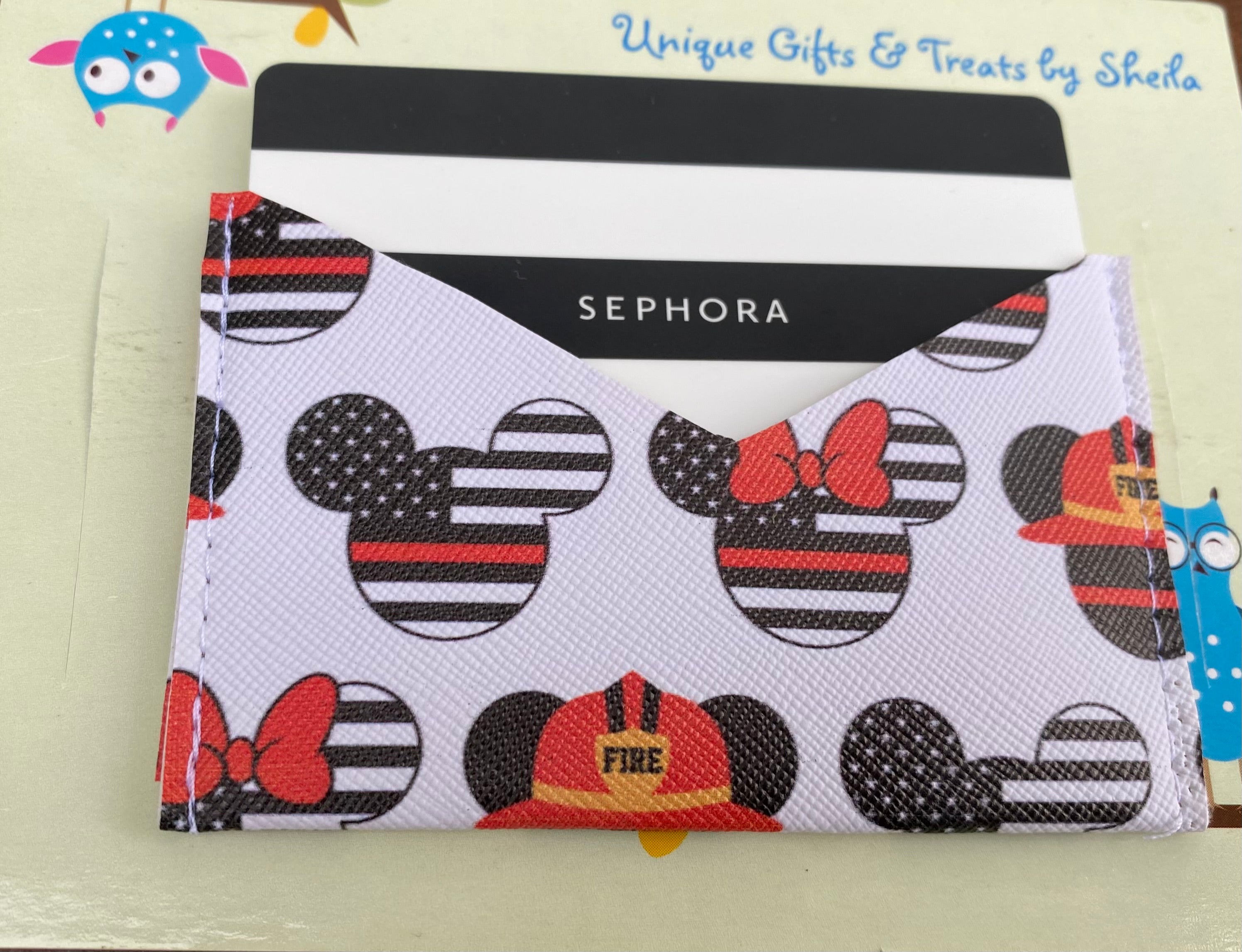 Firefighter Mickey Gift Card Holder