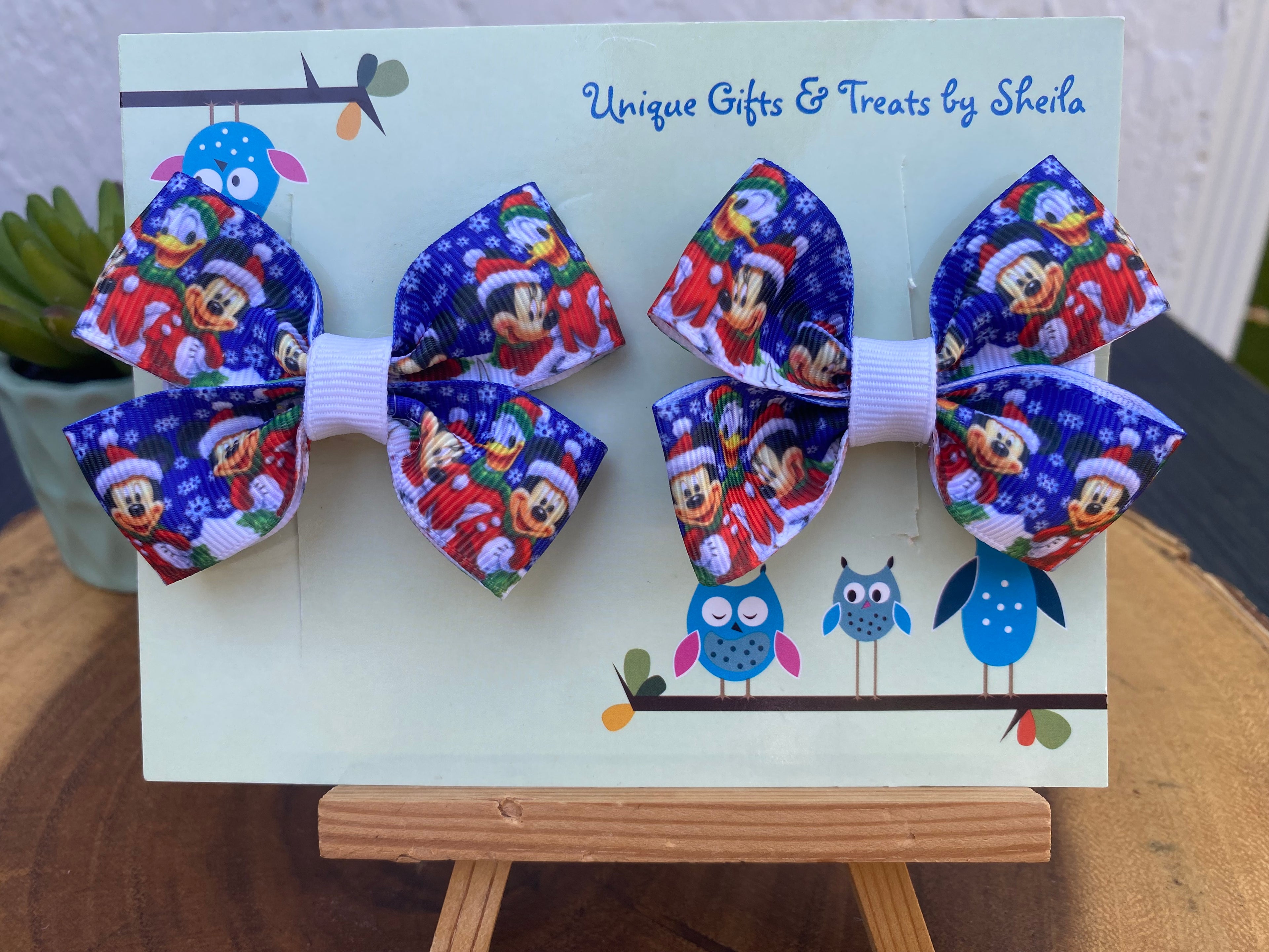Mickey and Minnie Winter Wonderland Hairbows