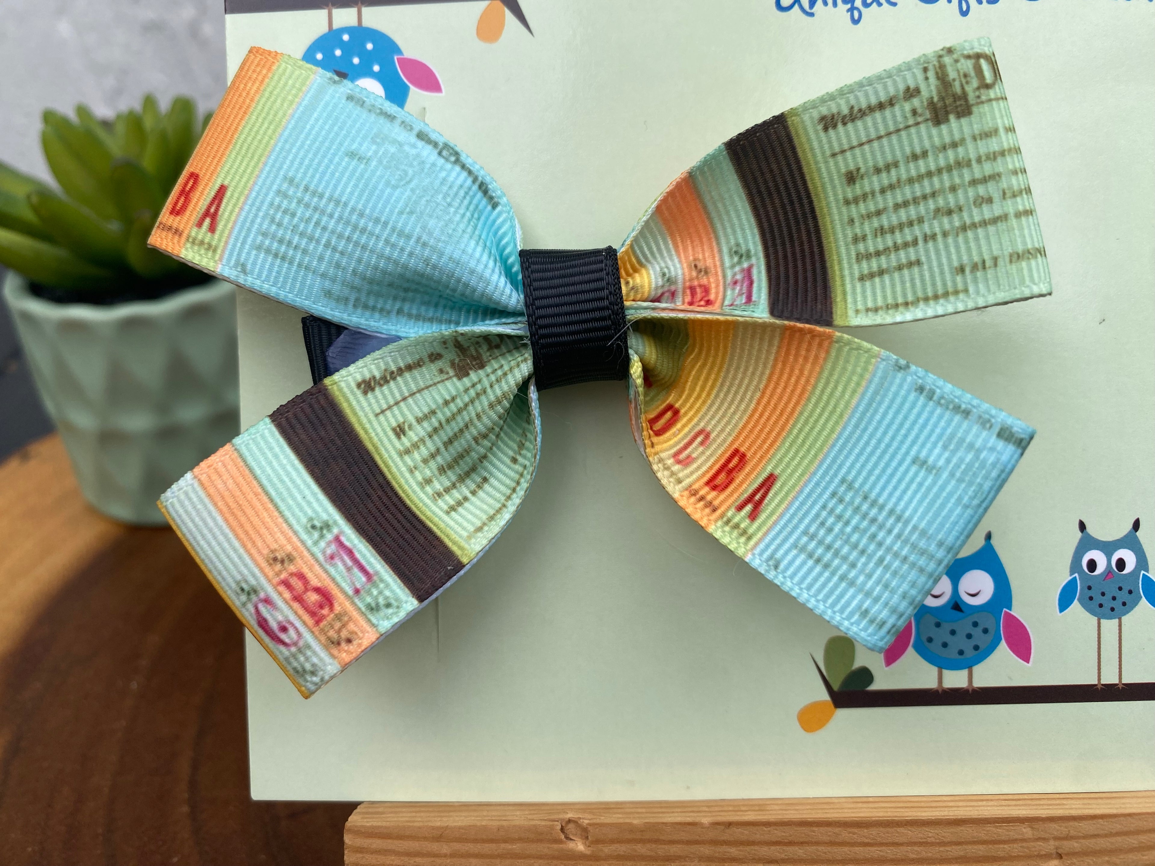Disneyland Vintage Ticket Hairbow