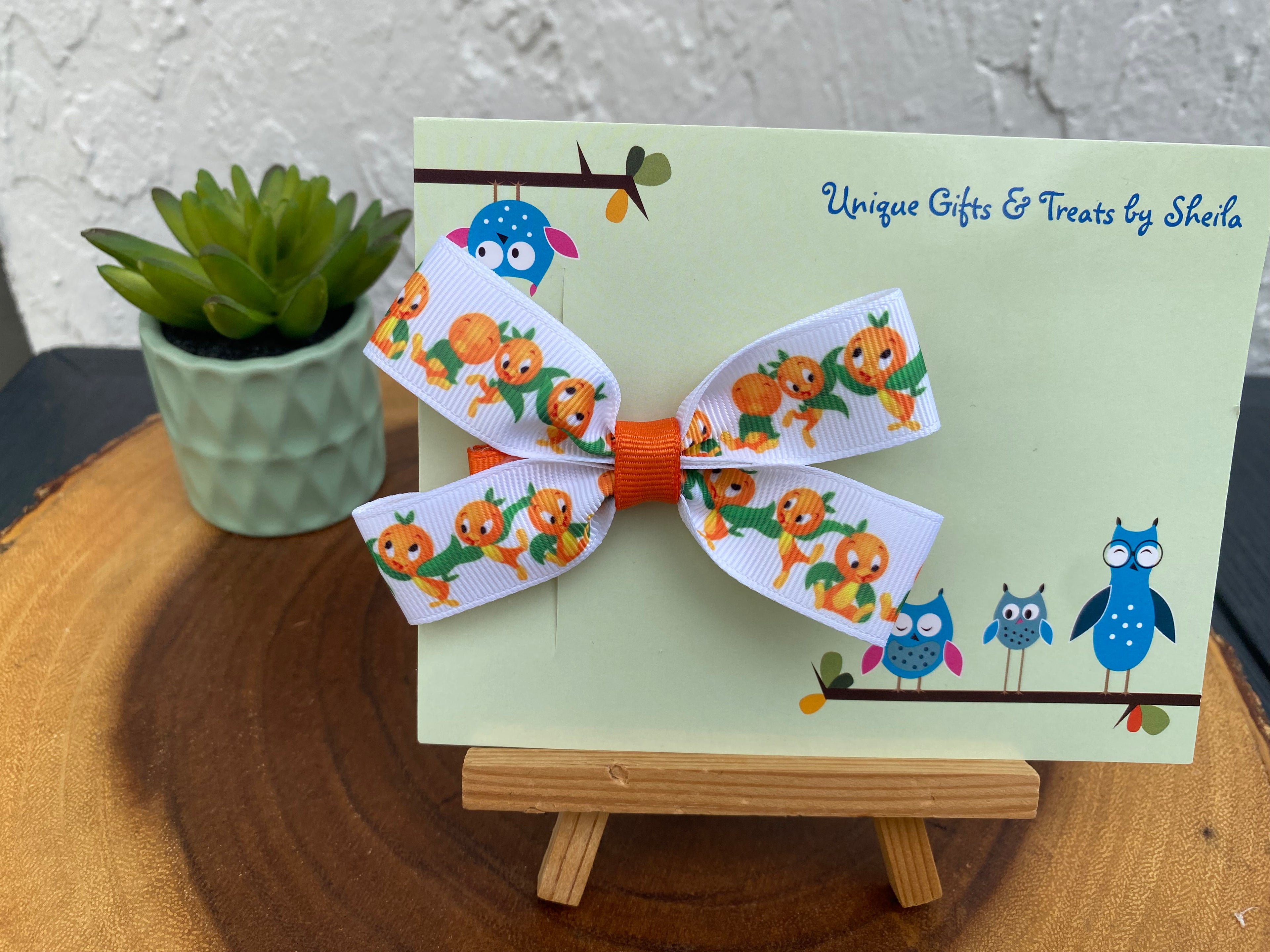 Orange Bird Hairbow