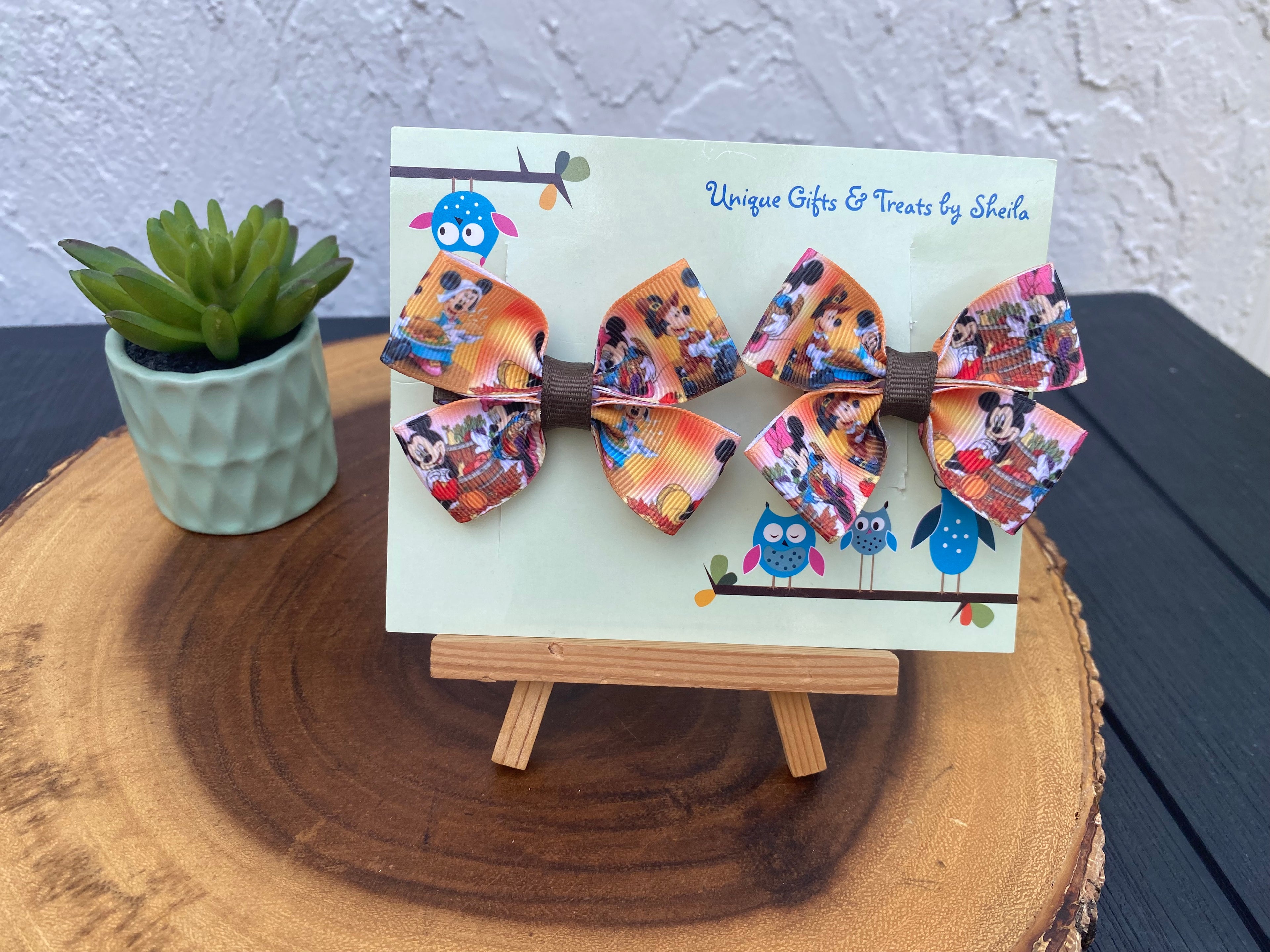 Mickey and Minnie Thanksgiving Hairbows