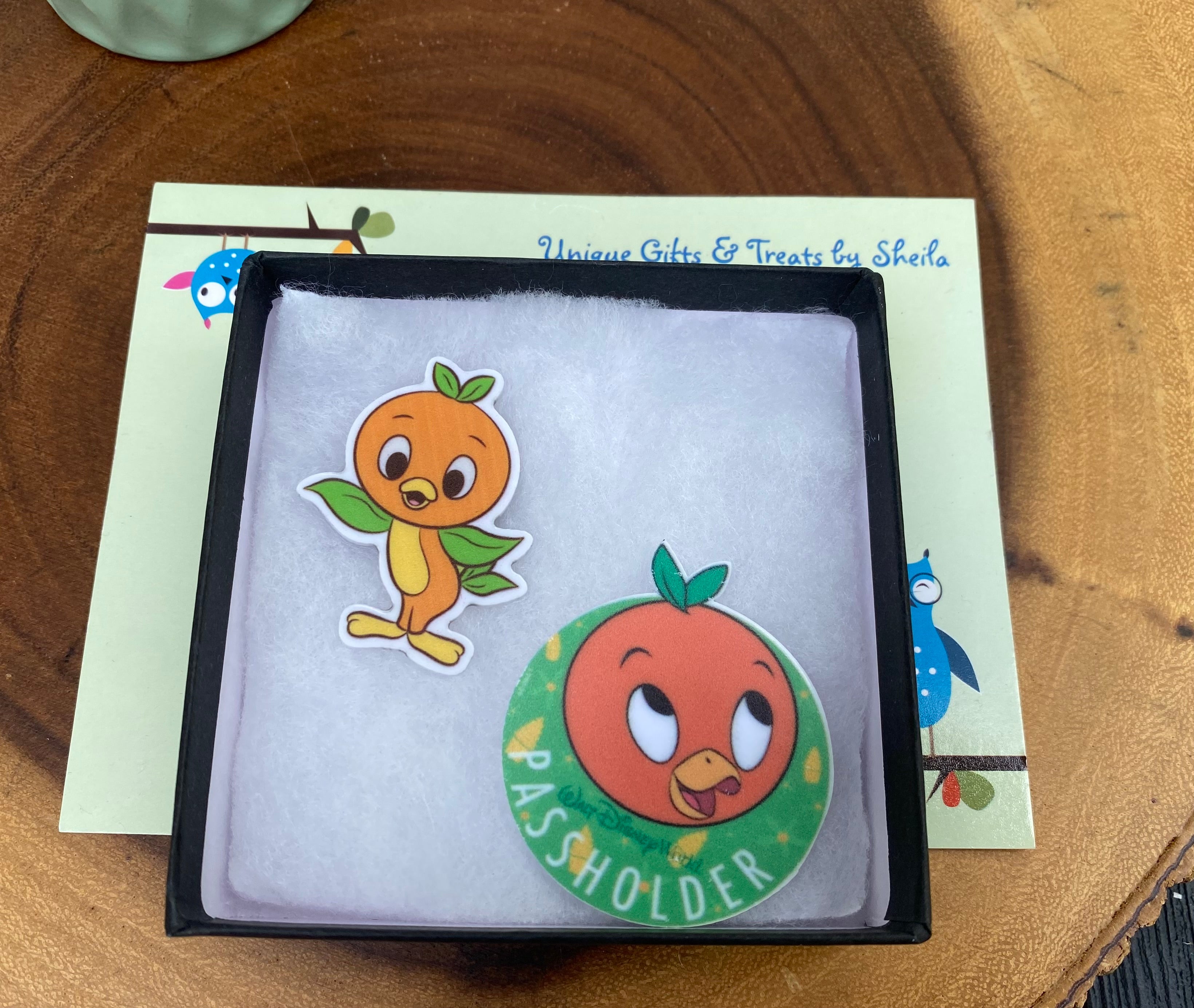 Orange Bird Magnets