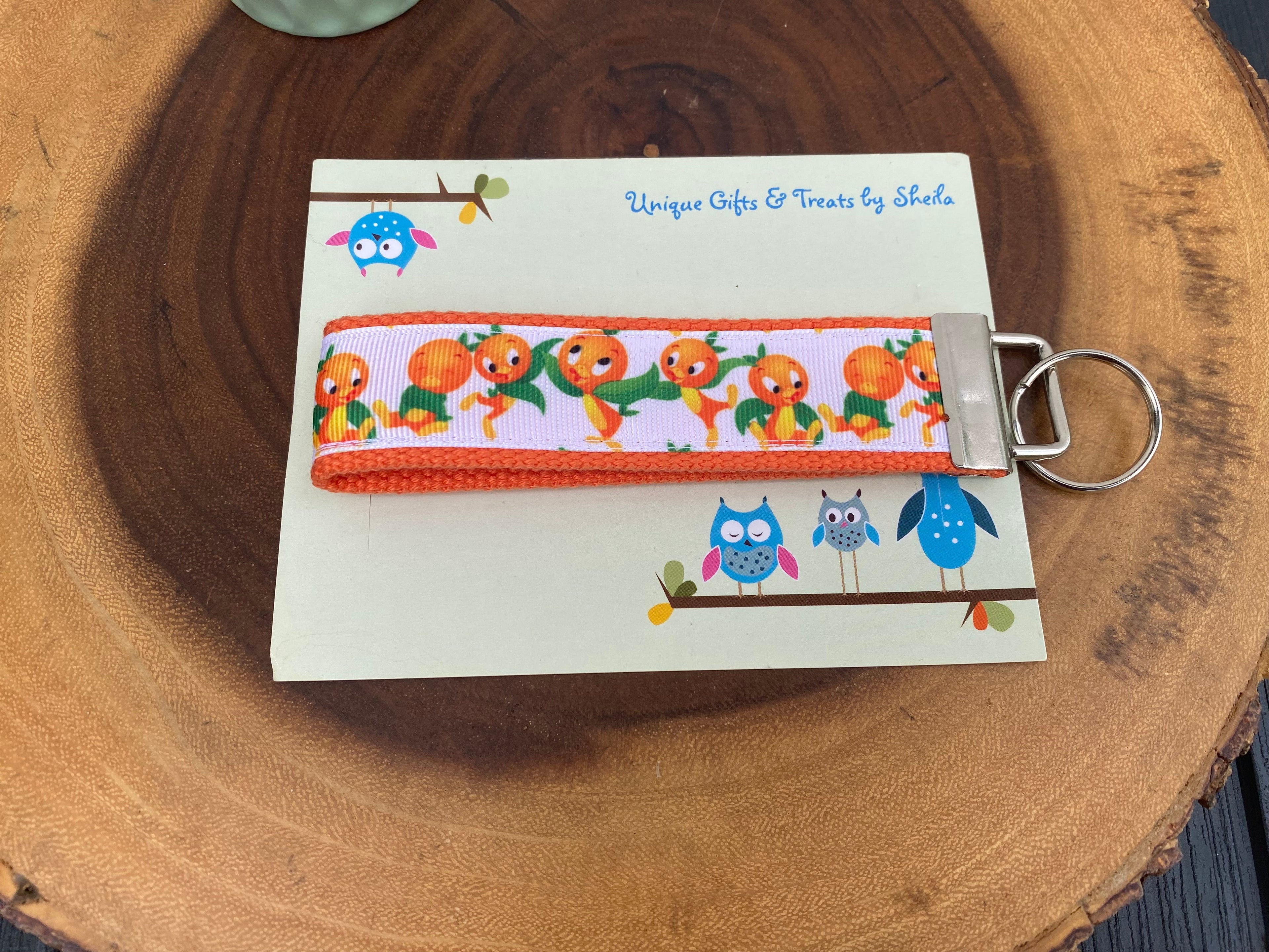 Orange Bird Keychain; Keyfob