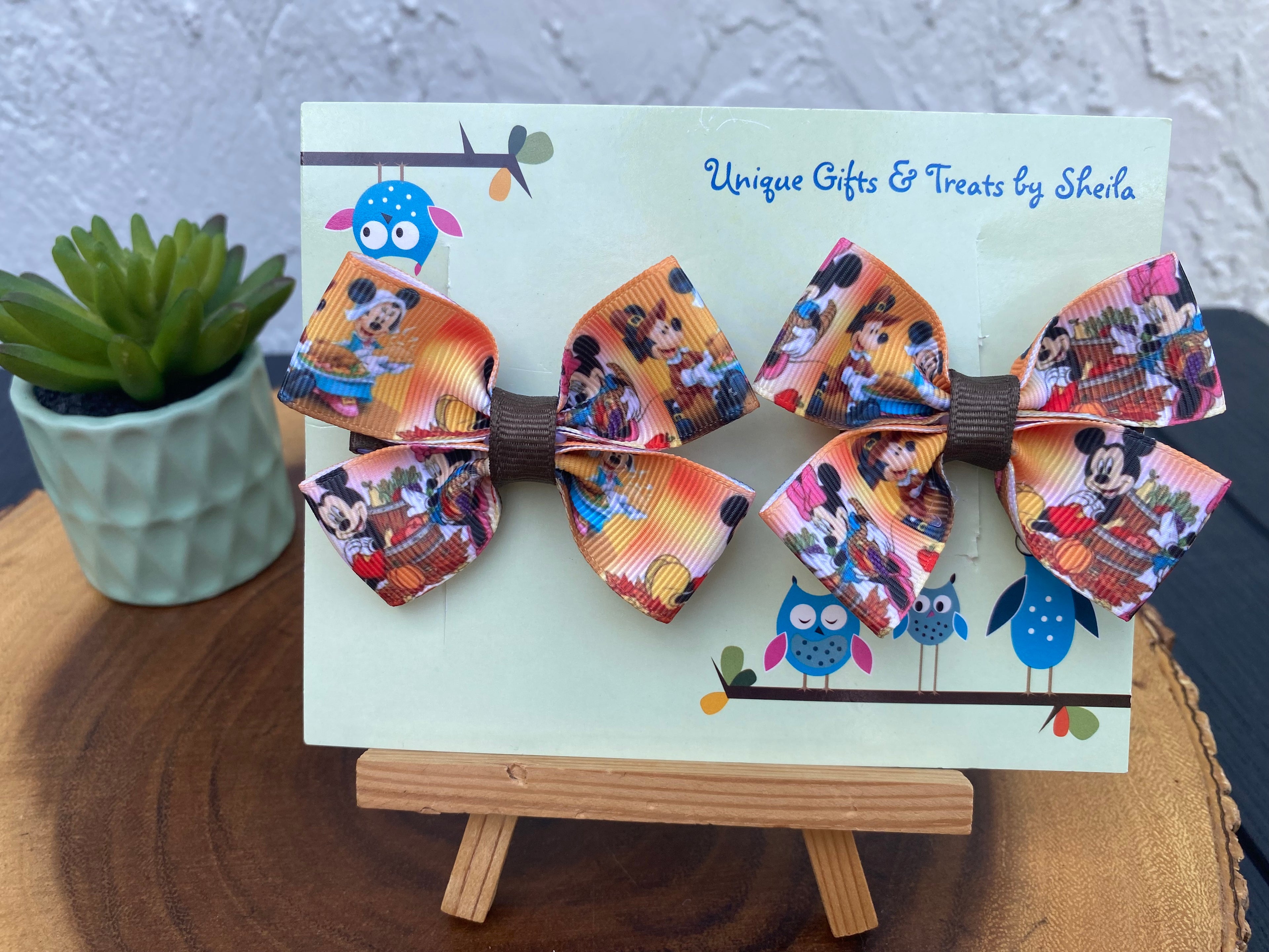 Mickey and Minnie Thanksgiving Hairbows