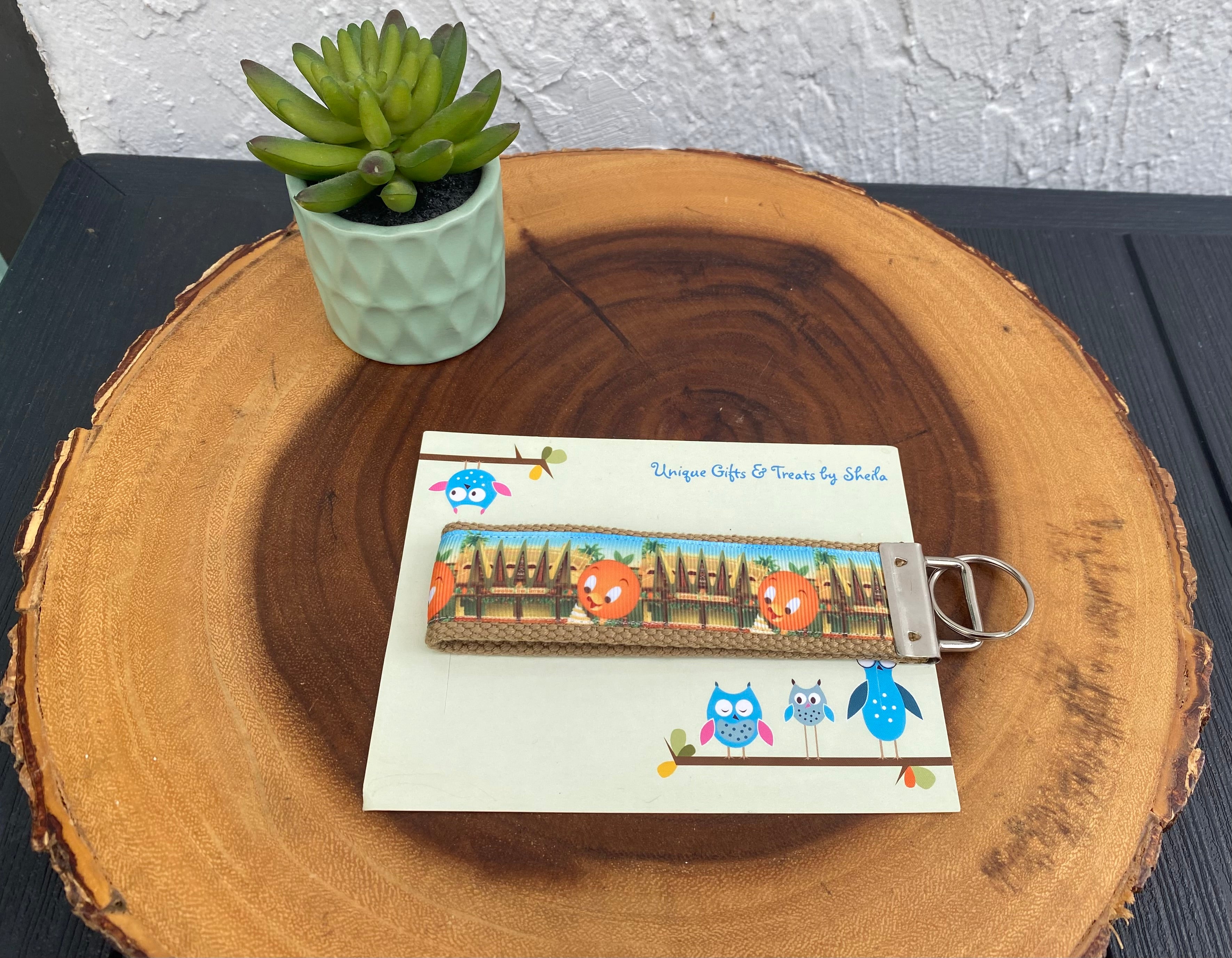Orange Bird Keychain;Keyfob