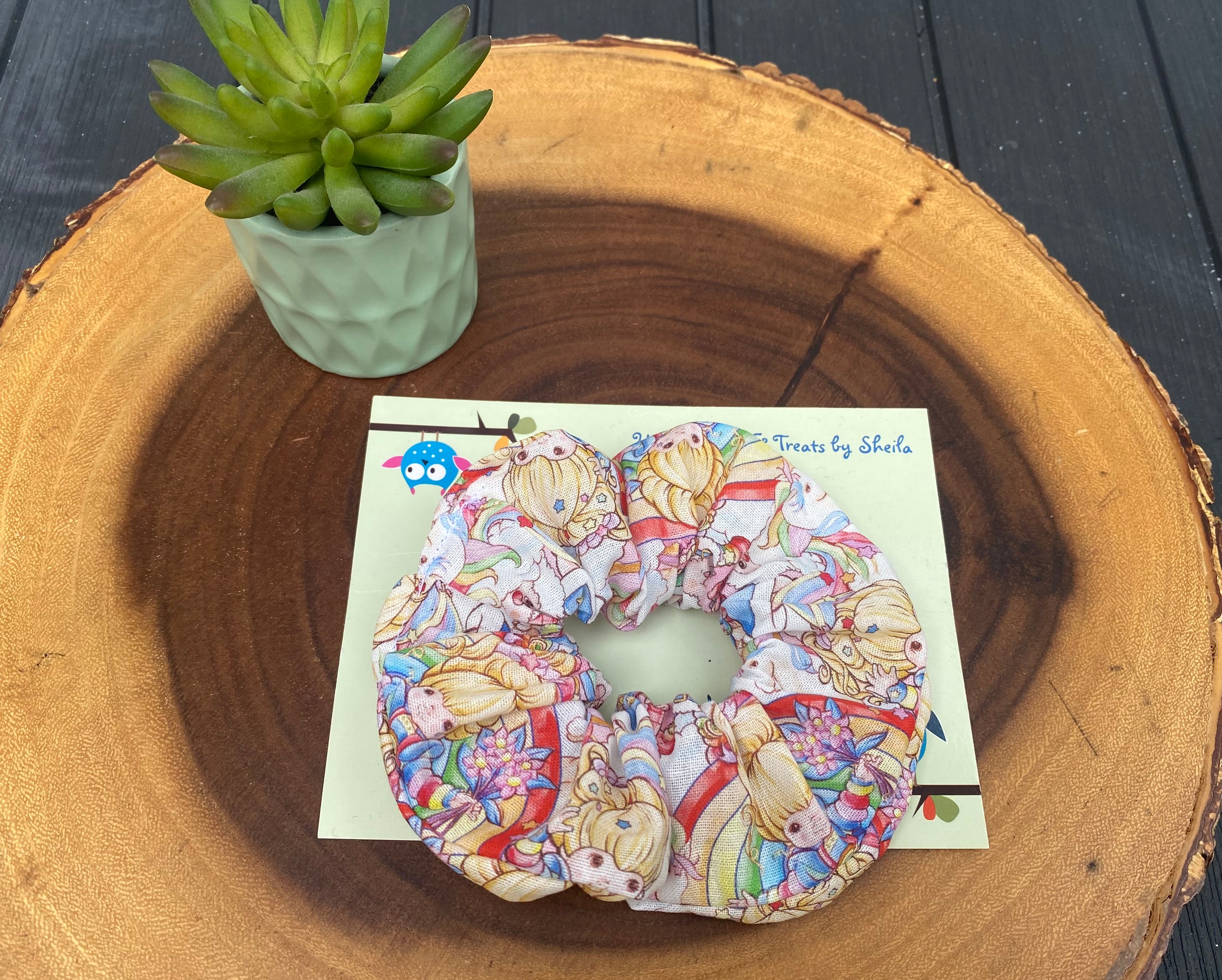 Rainbow Doll Scrunchie