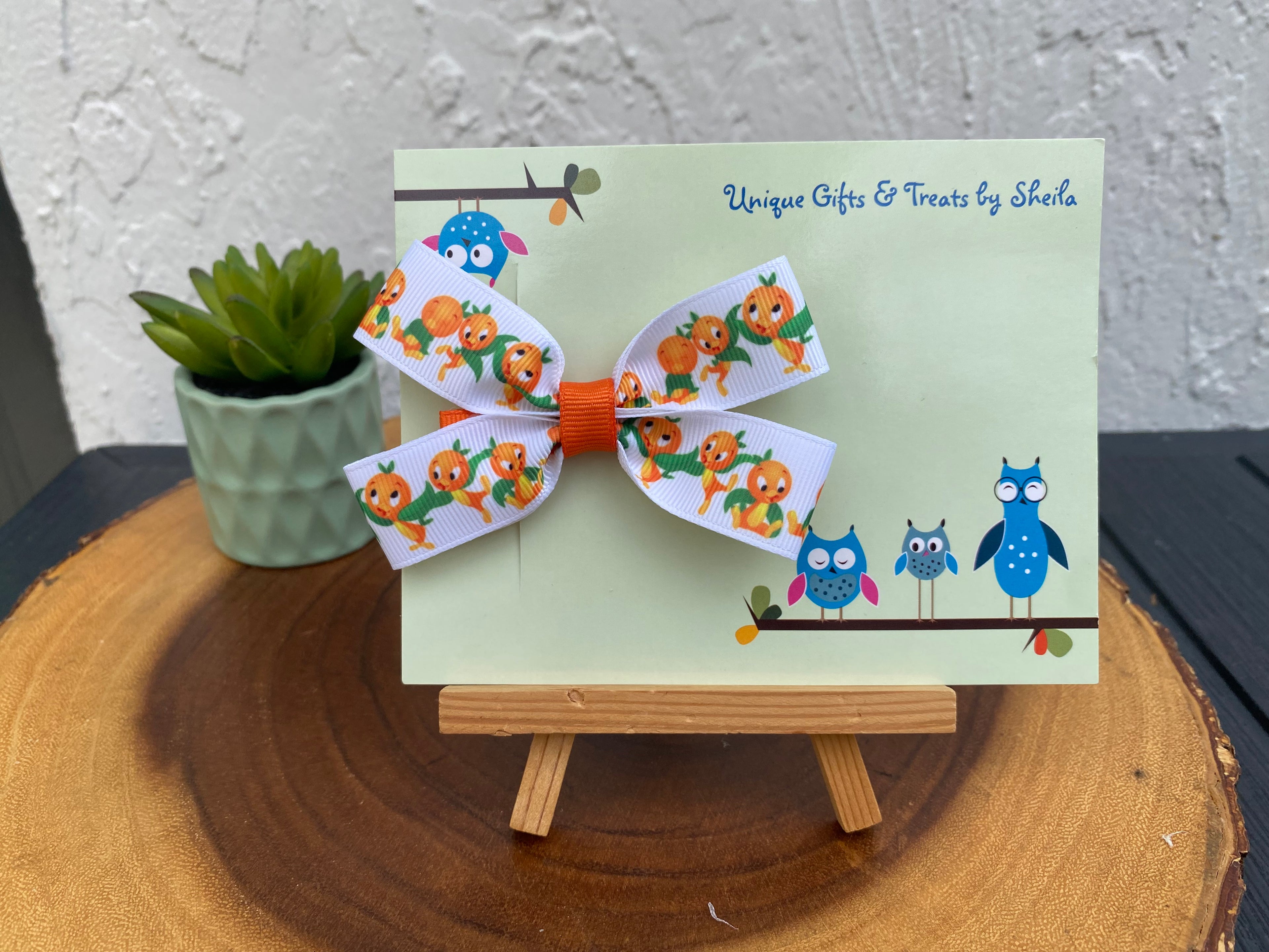 Orange Bird Hairbow