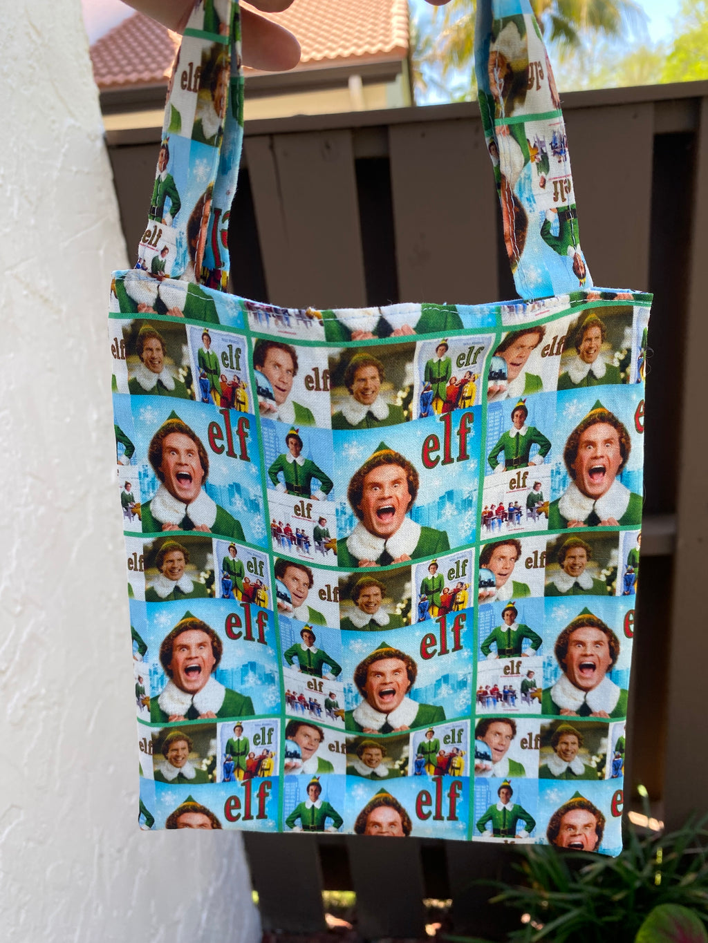 Elf; Christmas Gift Bag; Tote
