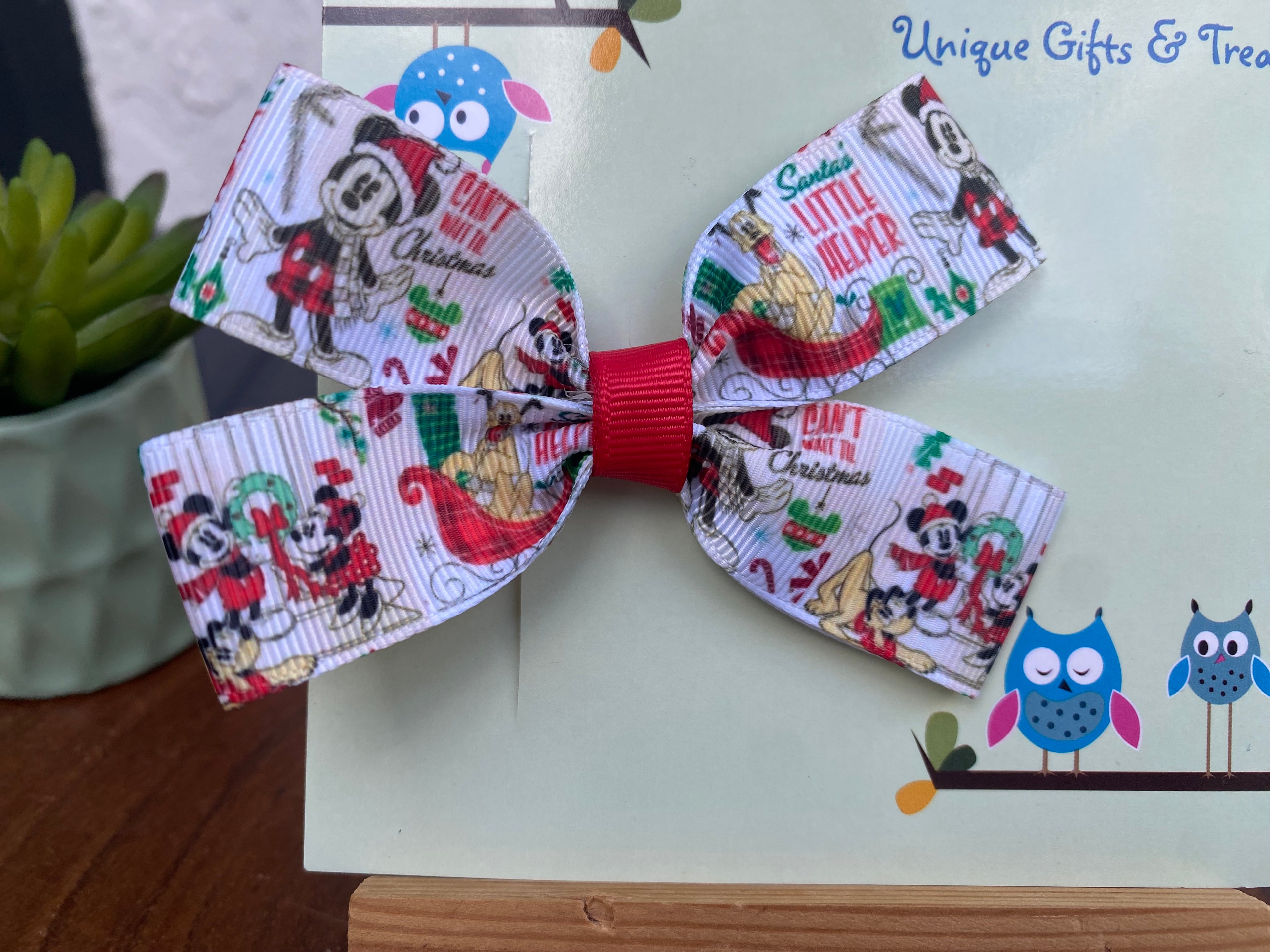 Disney; Santa’s Little Helper Hairbow