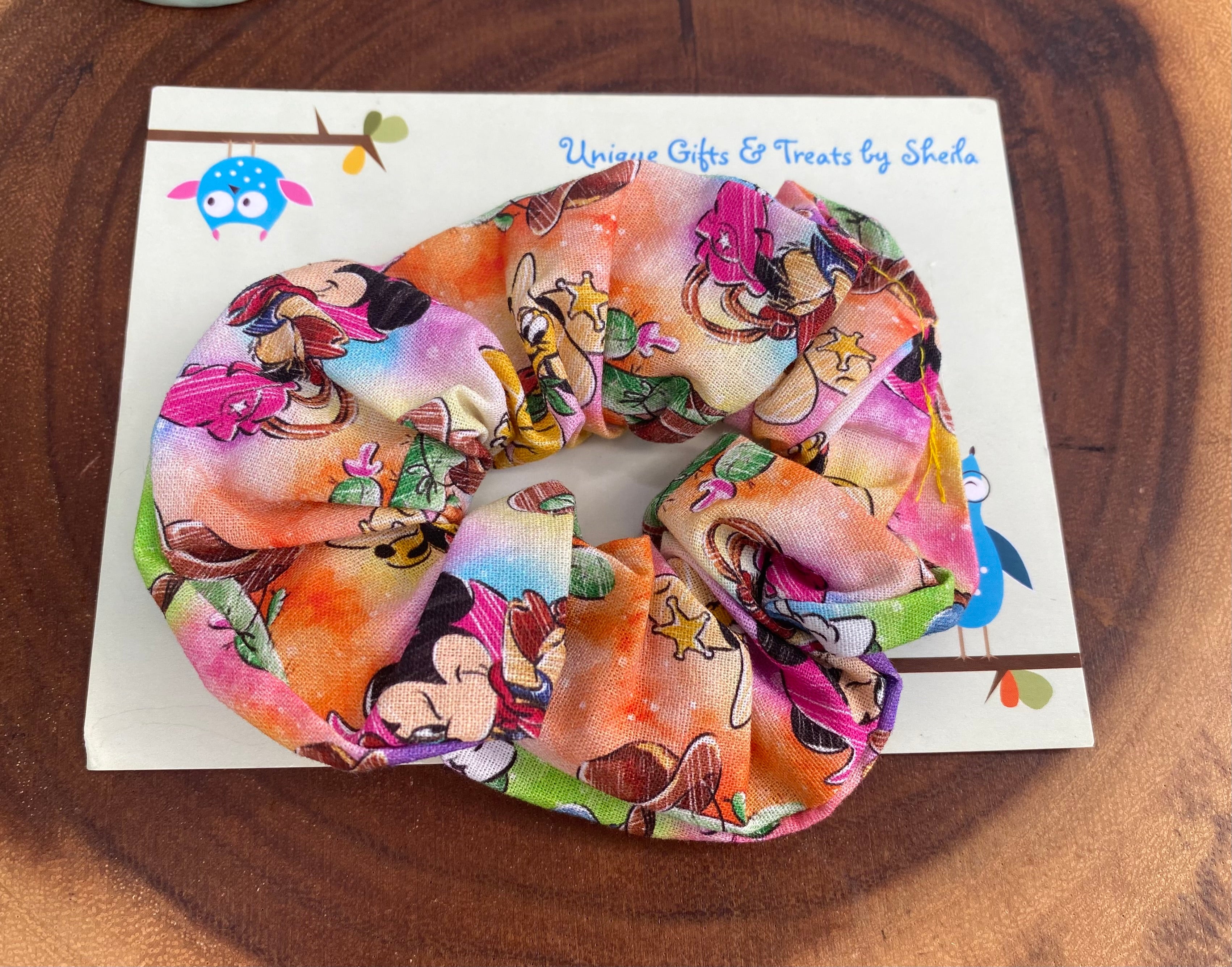 Western Mickey Mouse and Friends Scrunchie