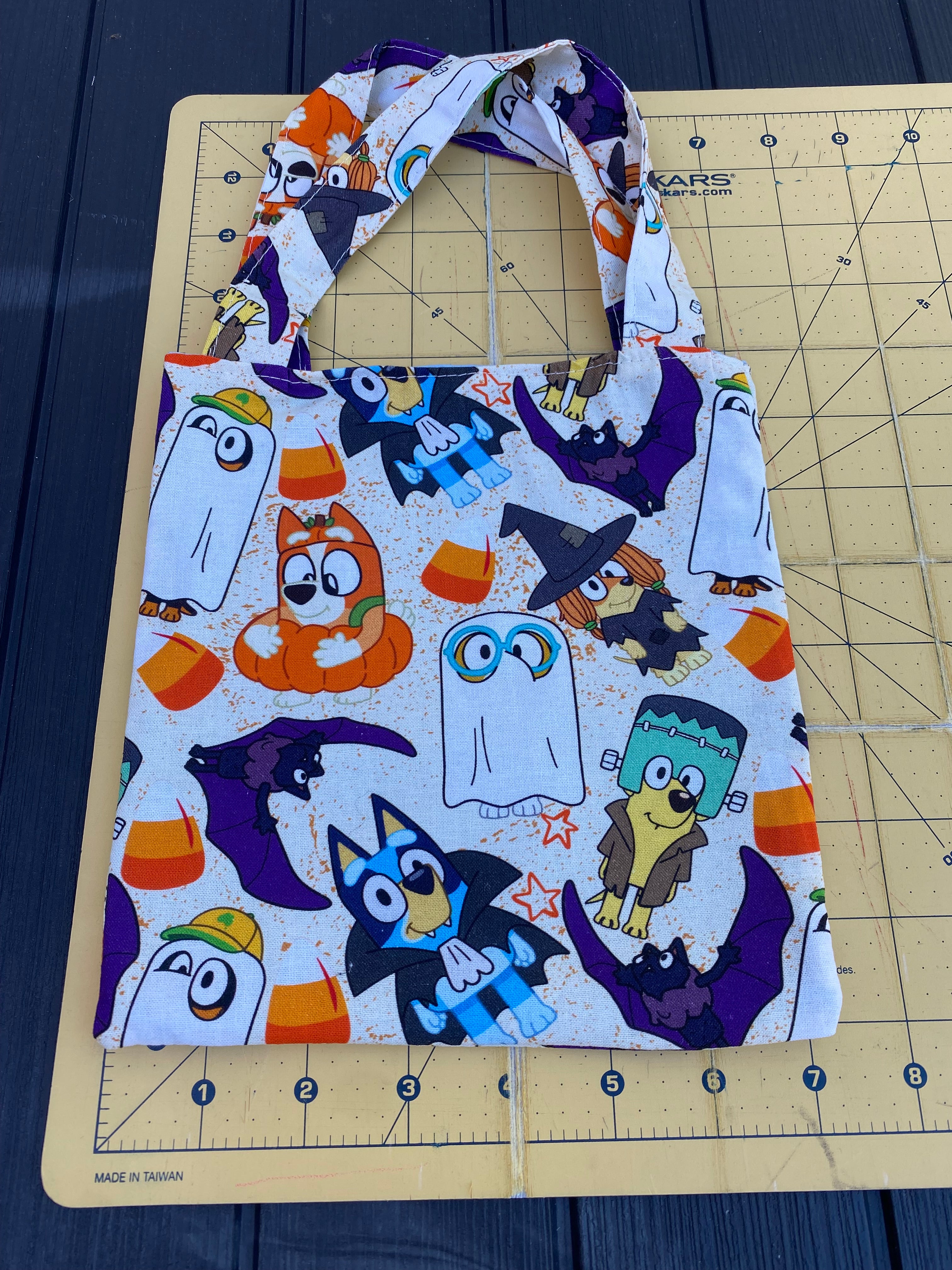 Blue Heeler Halloween Trick or Treat Bag; Gift Bag; Tote