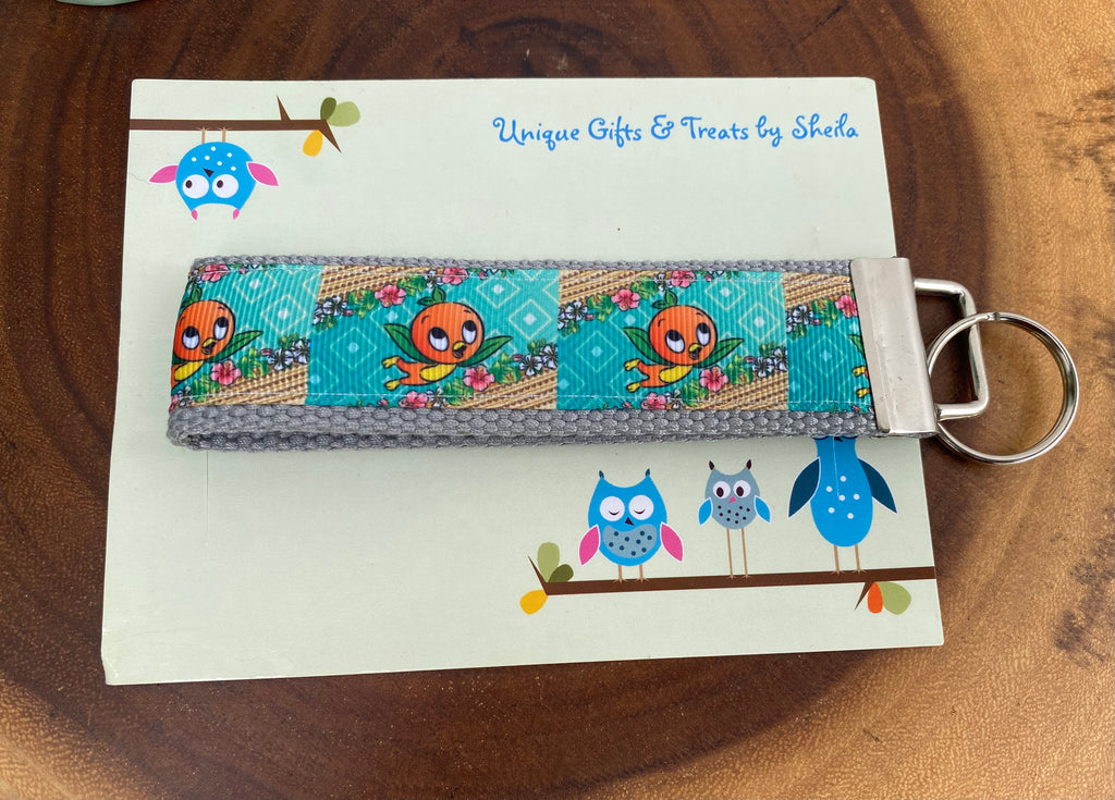 Orange Bird Keychain; Keyfob