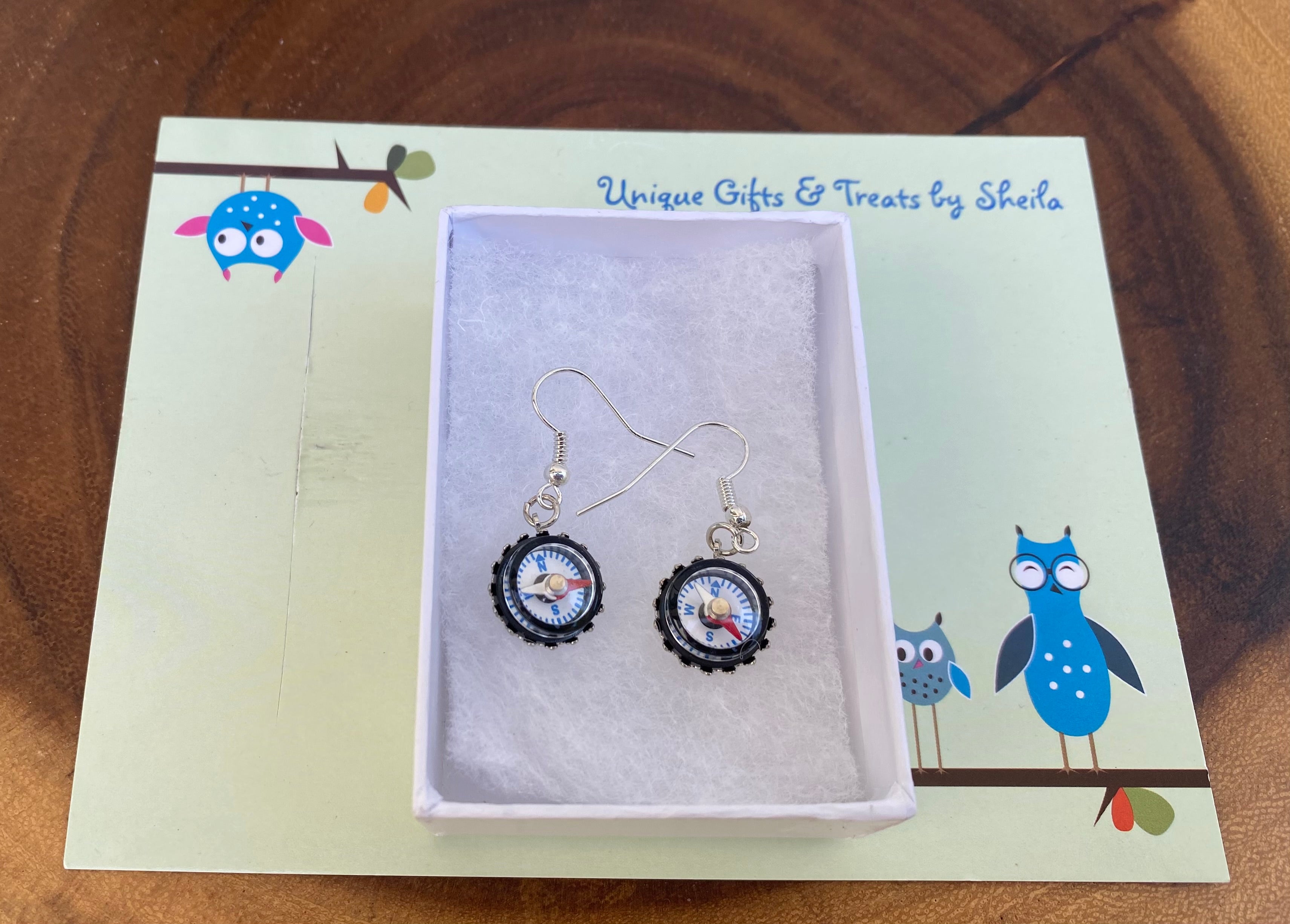 Compass; Explorer Earrings