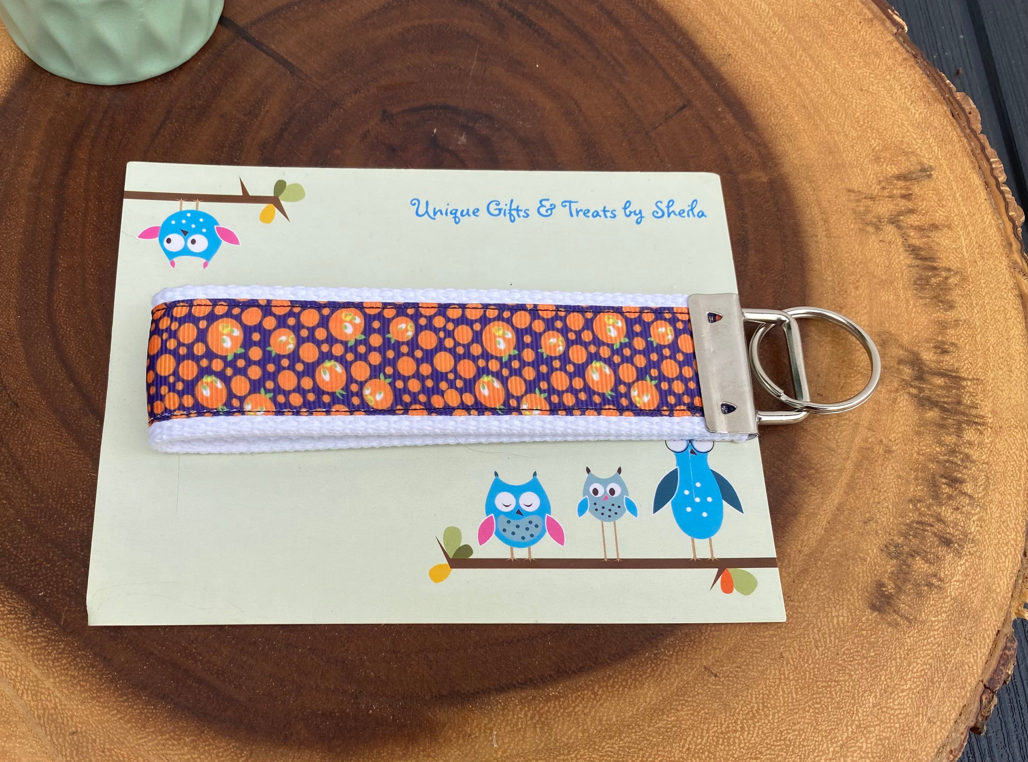 Orange Bird Keychain; Keyfob