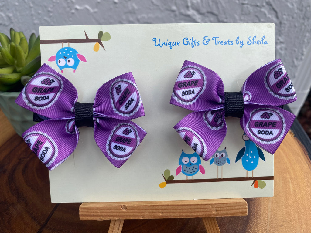 Disney Up; Grape Soda Badge Hairbows