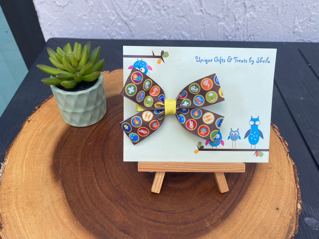 Disney Up; Wilderness Explorer Badge Hairbow