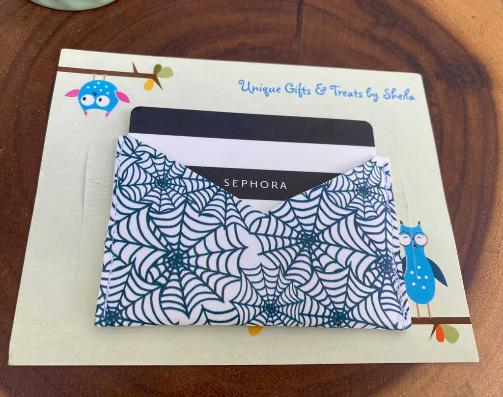 Hunter Green Spiderweb Gift Card Holder