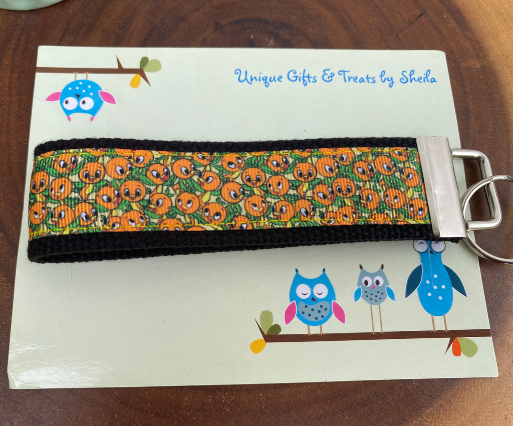 Orange Bird Keychain; Keyfob
