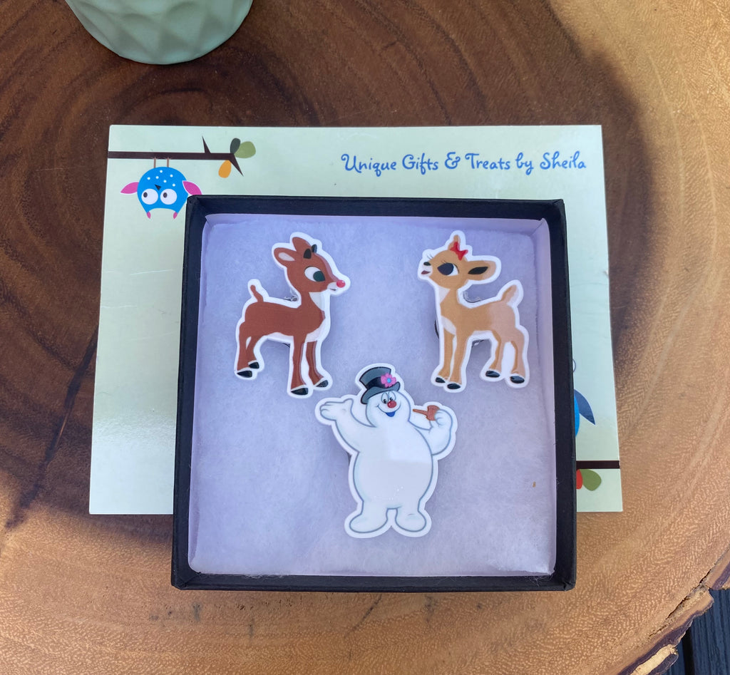Christmas Magnets; Frosty Magnet; Rudolph Magnet