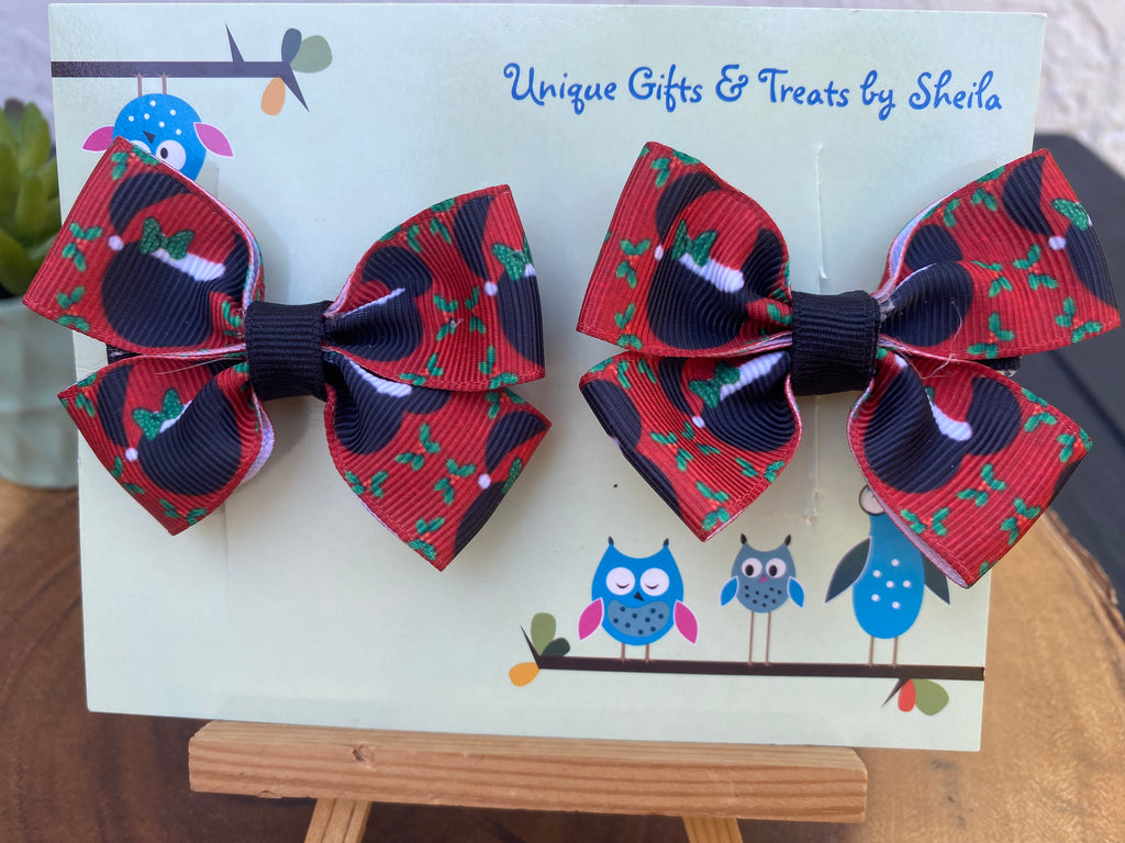 Mickey and Minnie Christmas Hairbows