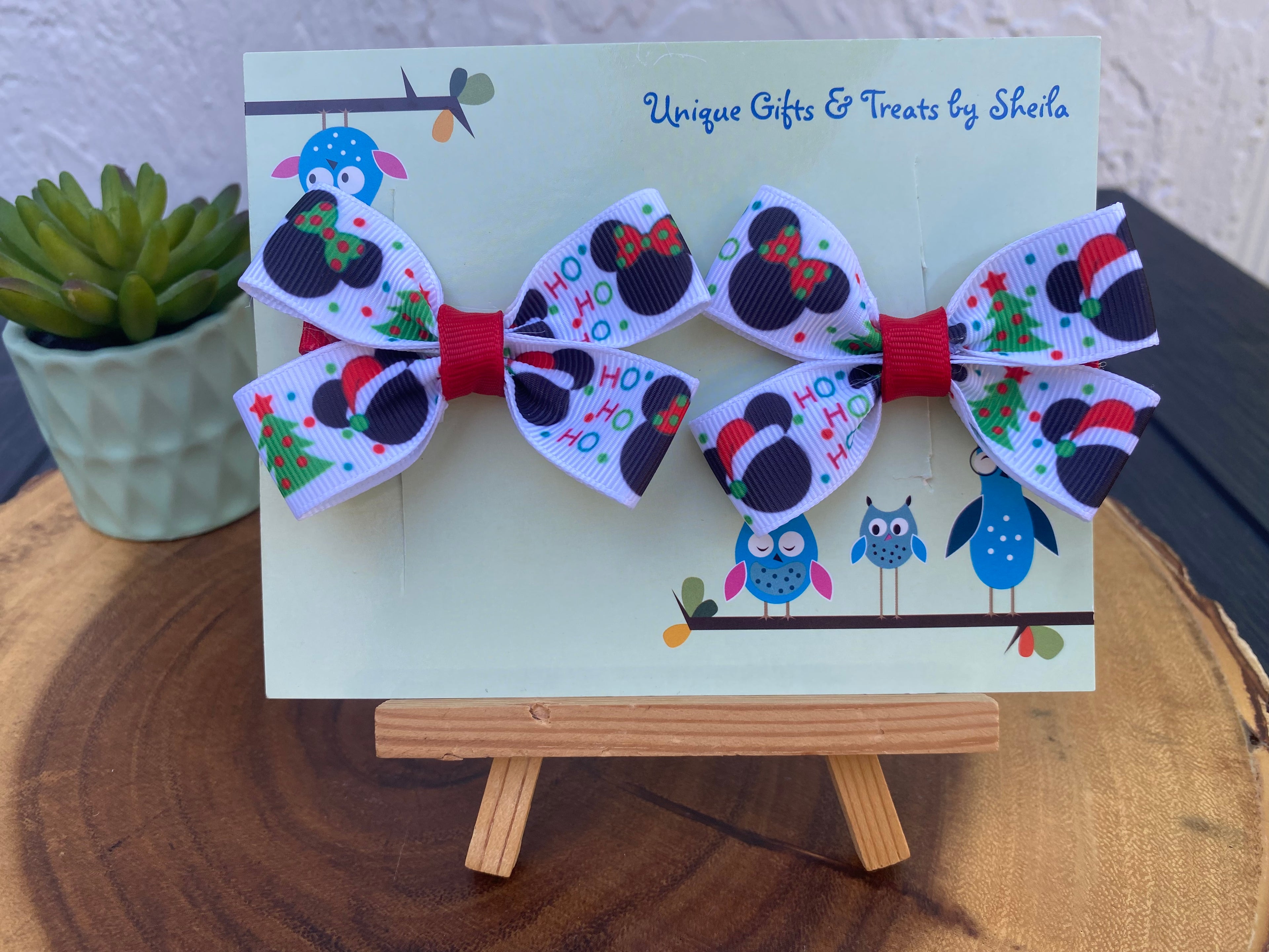 Mickey and Minnie Christmas Hairbows