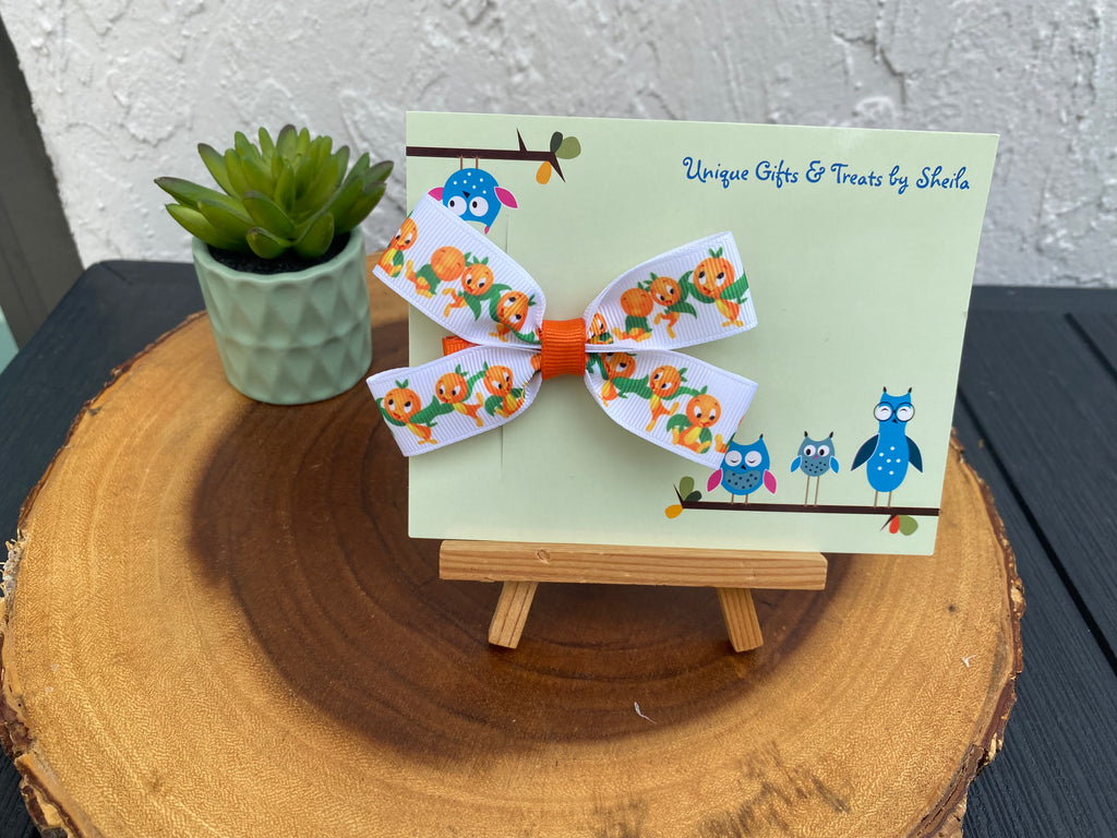 Orange Bird Hairbow