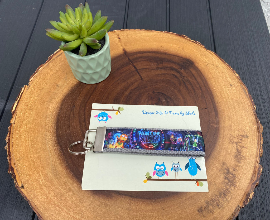 Disney Paint The Night Electrical Parade Keychain; Keyfob