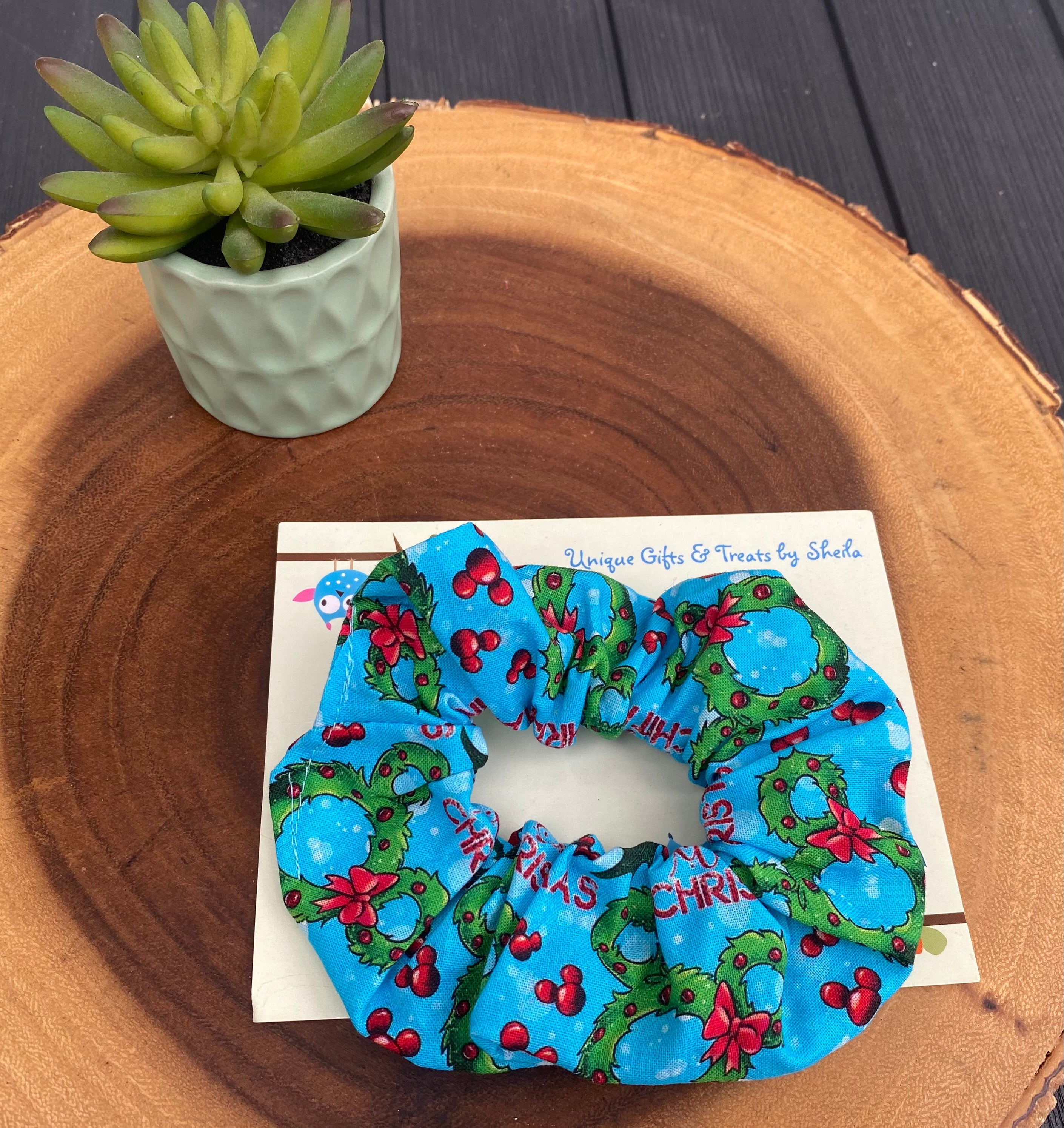 Disney Christmas Wreath Scrunchie