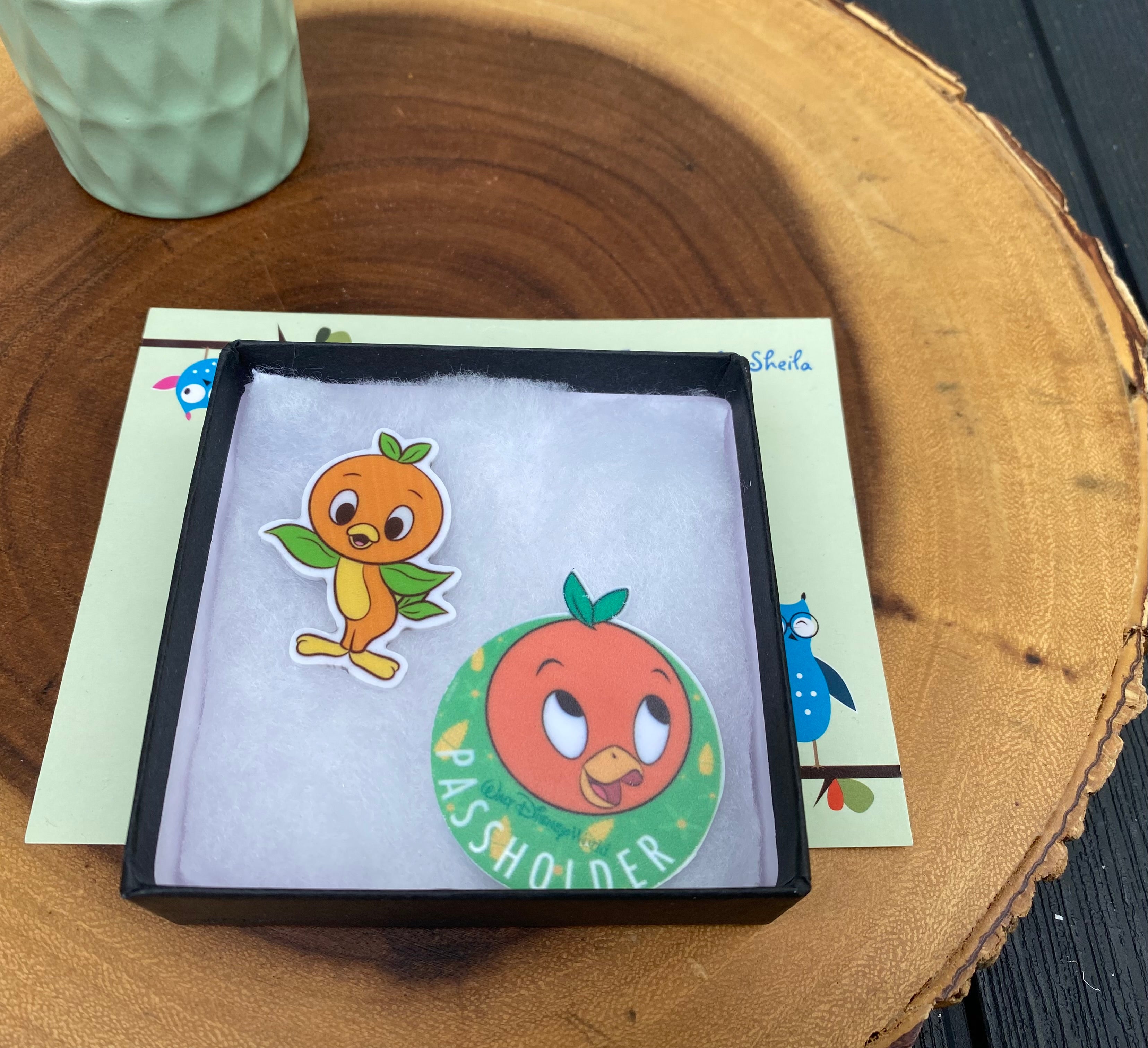 Orange Bird Magnets