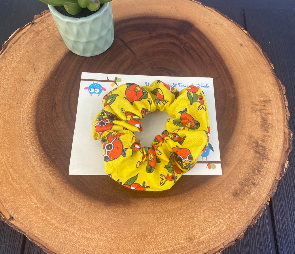 Orange Bird Scrunchie