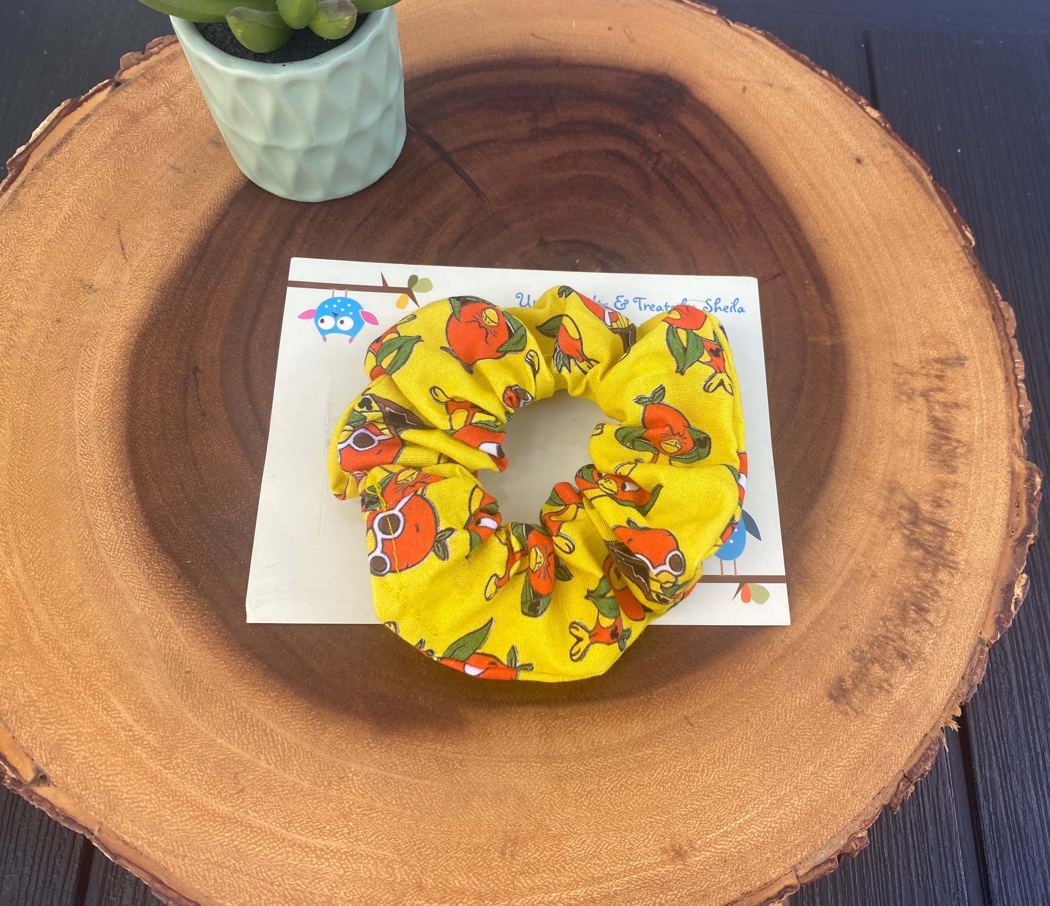 Orange Bird Scrunchie