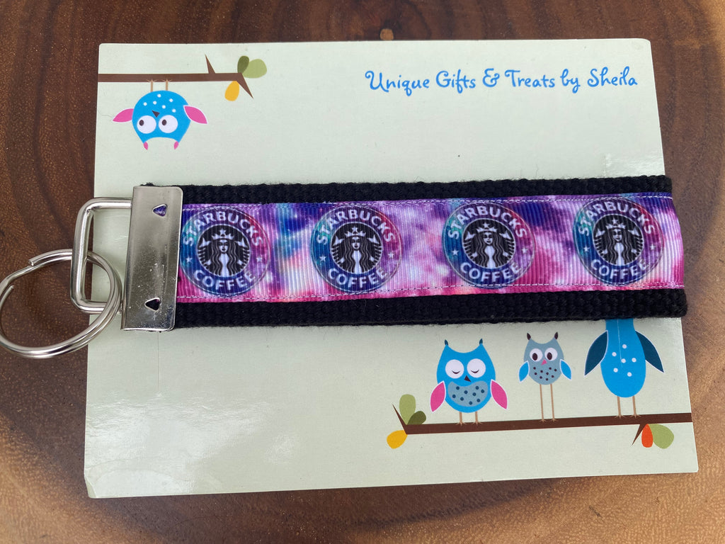 Coffee Shop; Galaxy Keychain; Keyfob