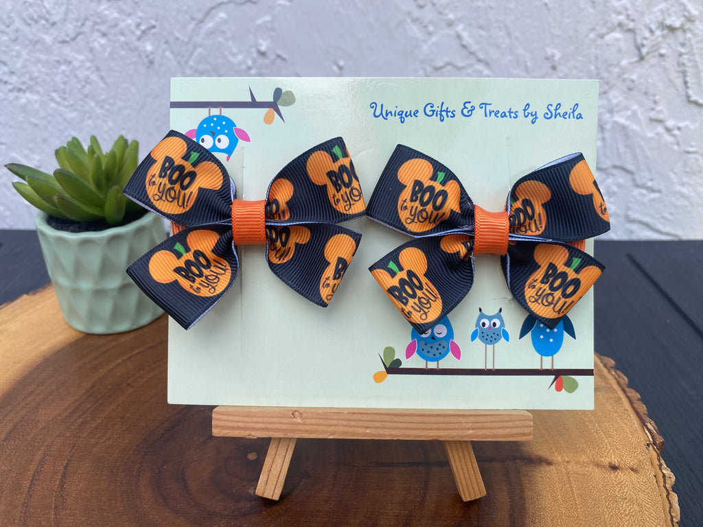 Boo To You Halloween Hairbows
