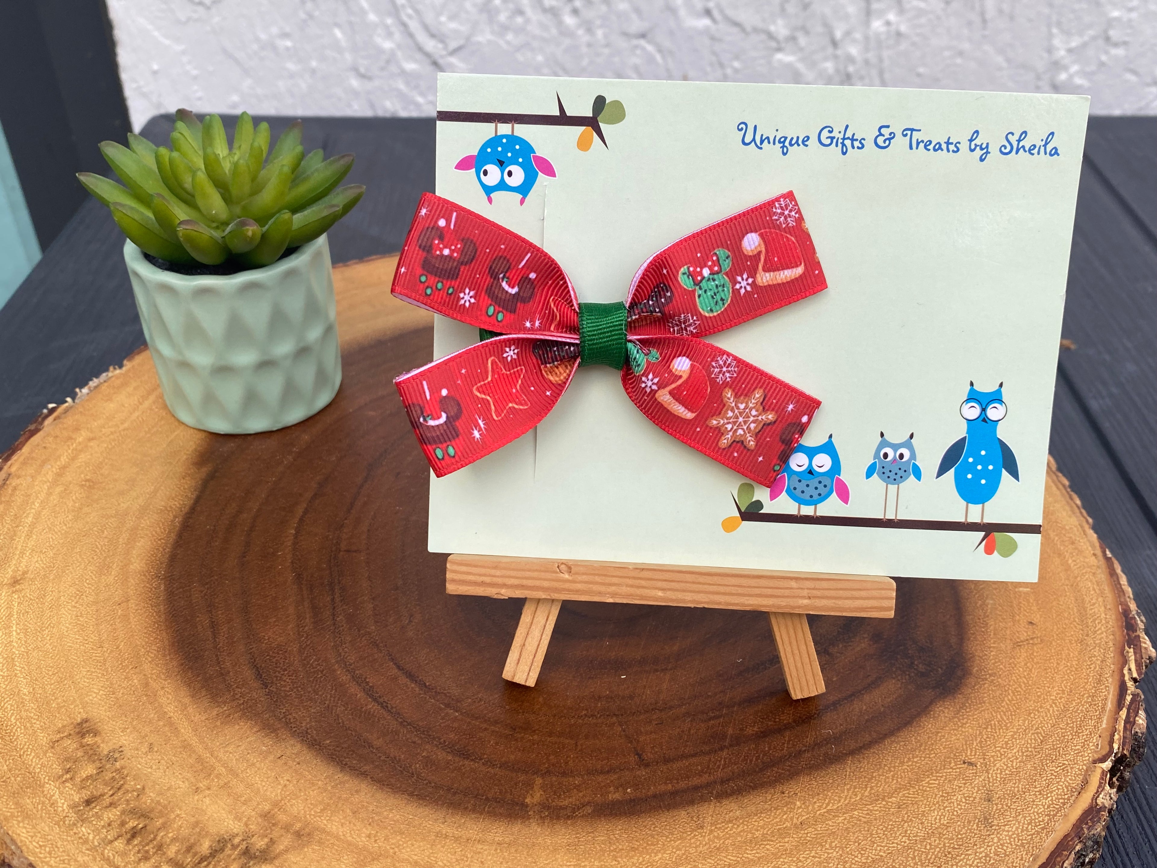 Disney Christmas Snacks Hairbow