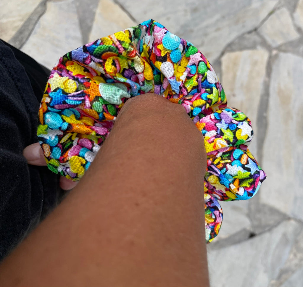 Sprinkles; Confetti Scrunchie