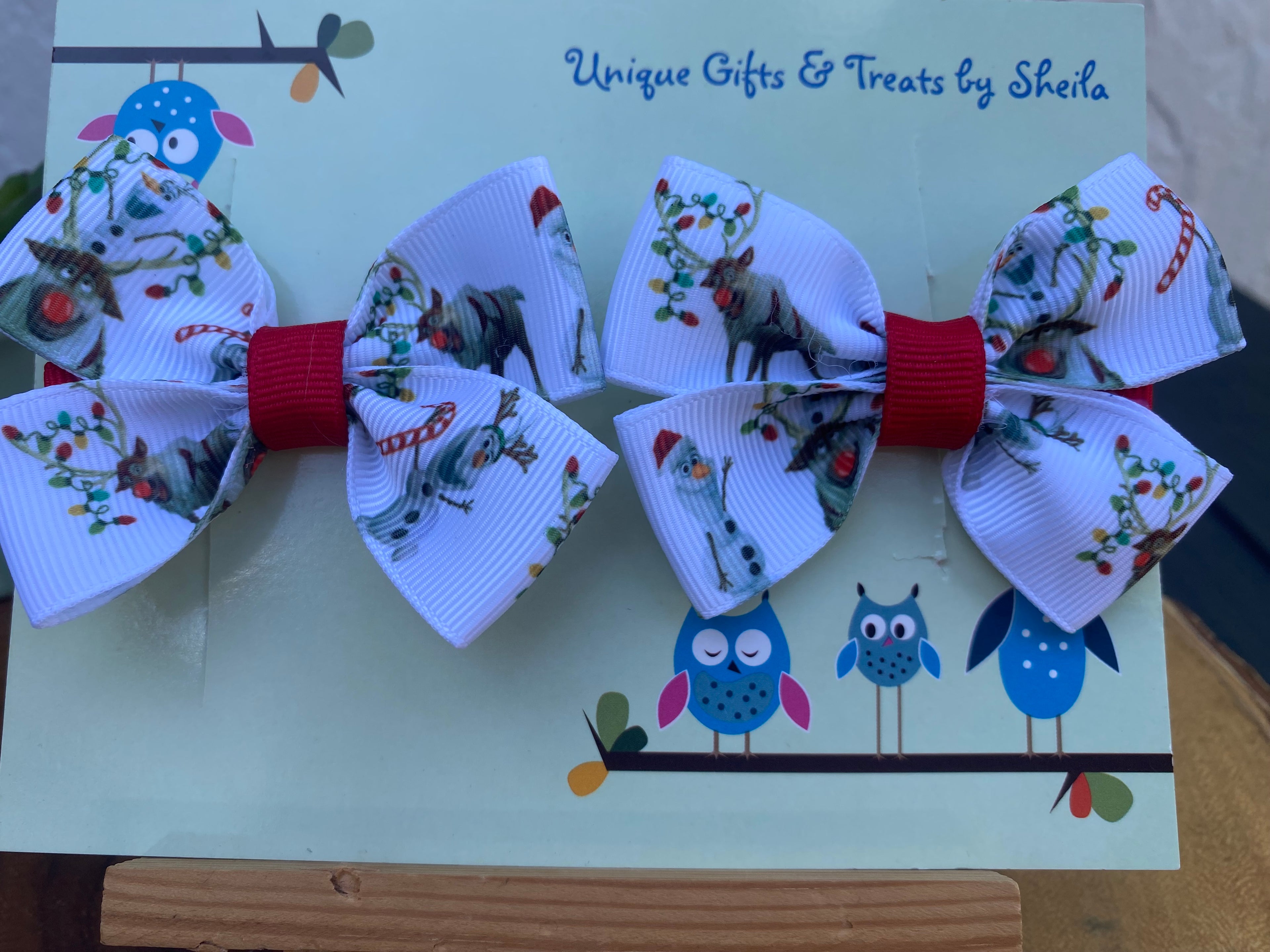 Olaf and Sven Christmas Hairbows