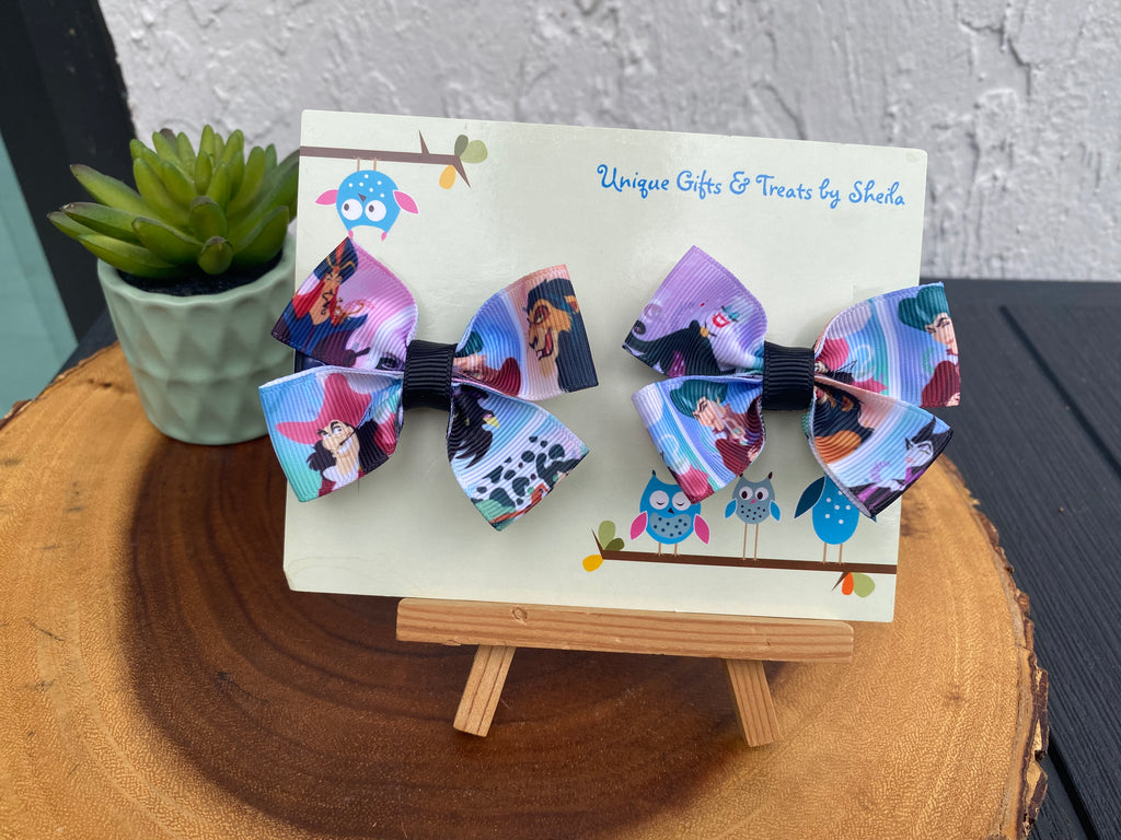 Villains (Captain Hook, Ursula, Cruella, Jafar, Scar, Malificent) Hairbows