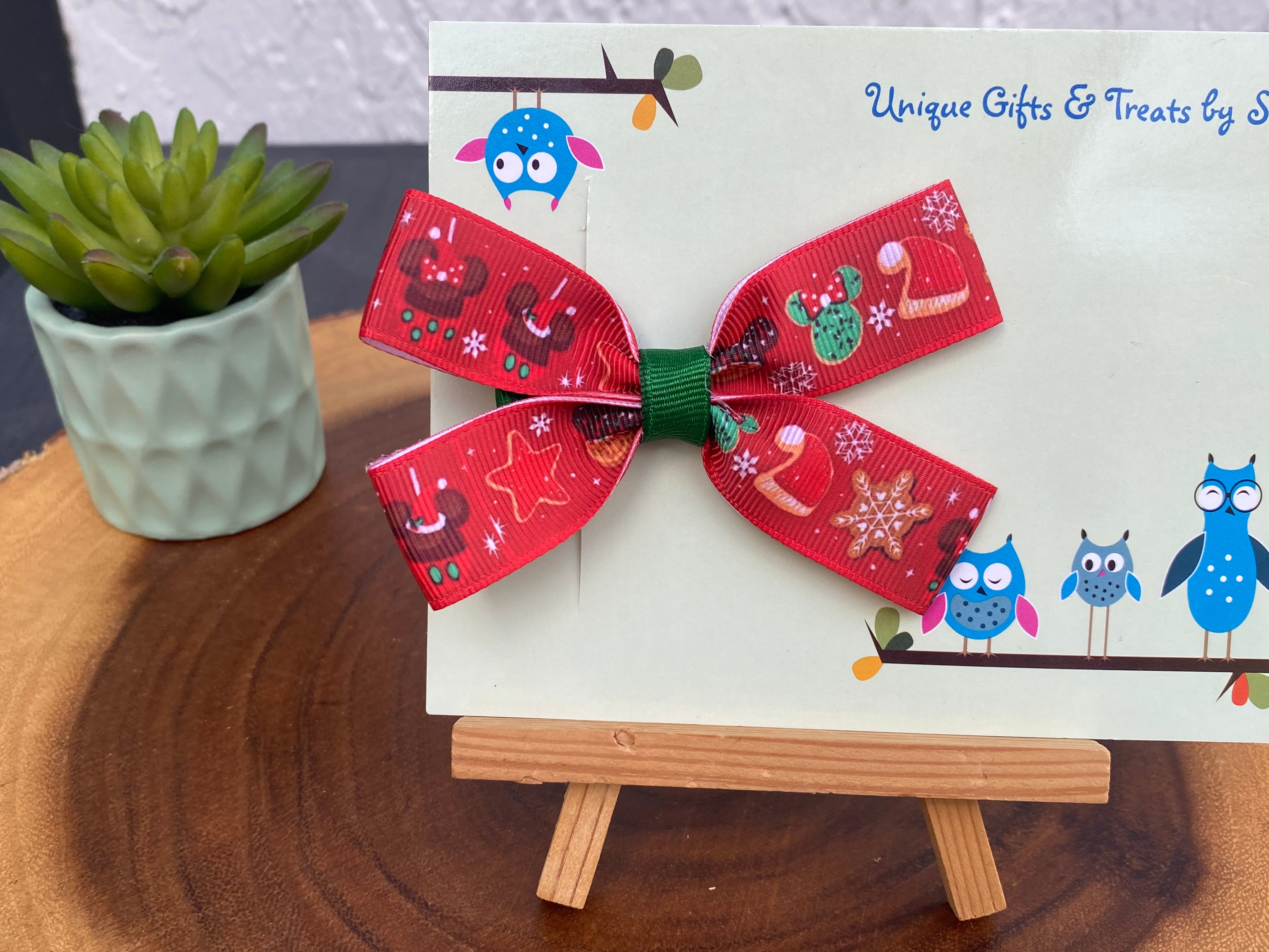 Disney Christmas Snacks Hairbow