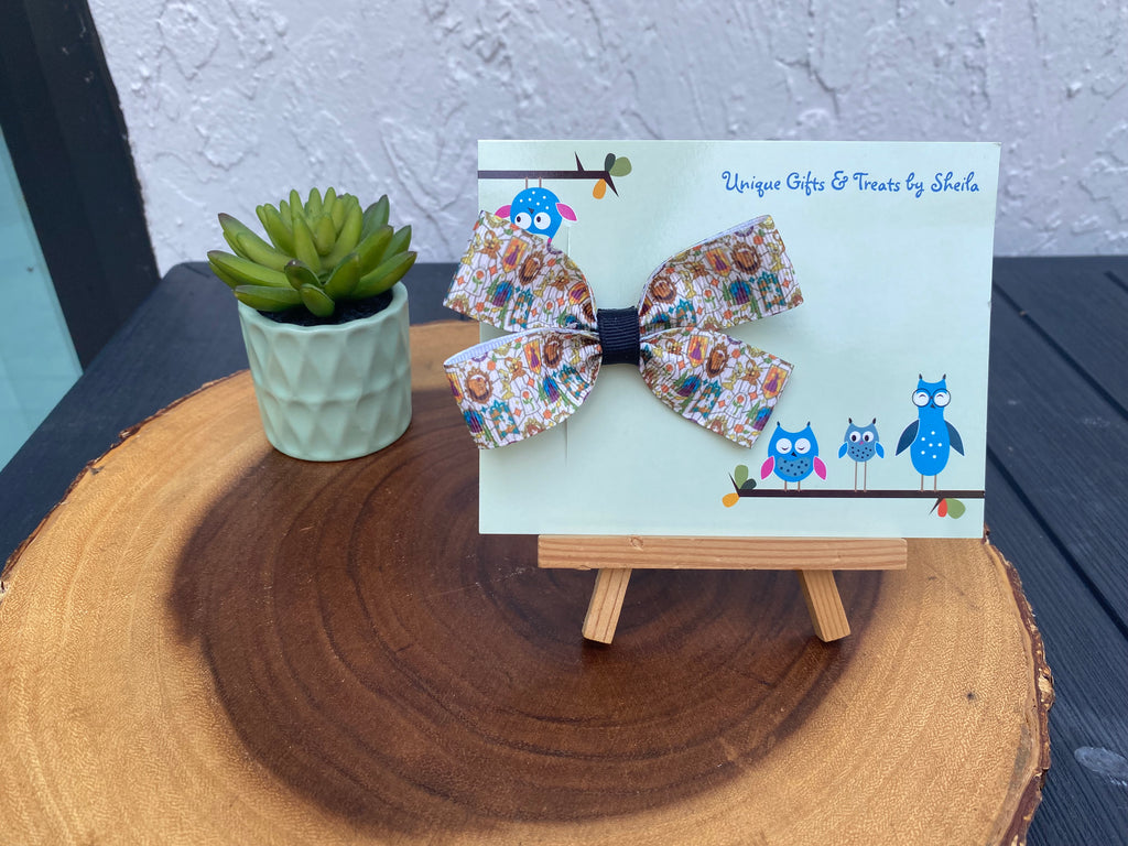 Beauty and the Beast Stained Glass Hairbow