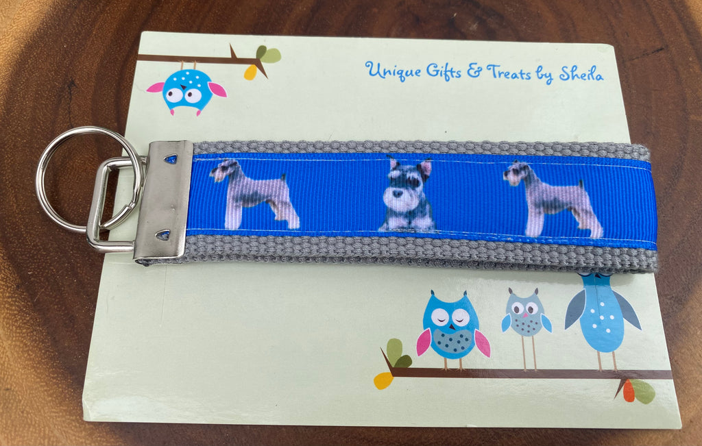 Schnauzer; Dog Keychain; Keyfob