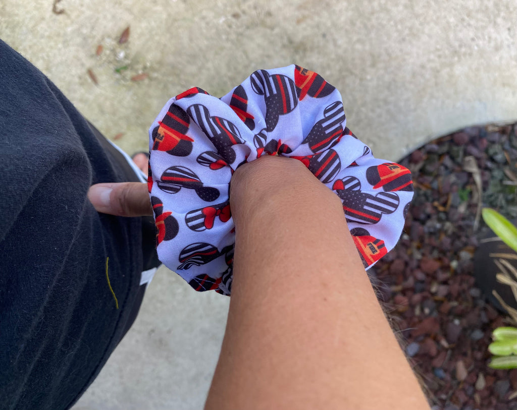 Firefighter Mickey Scrunchie