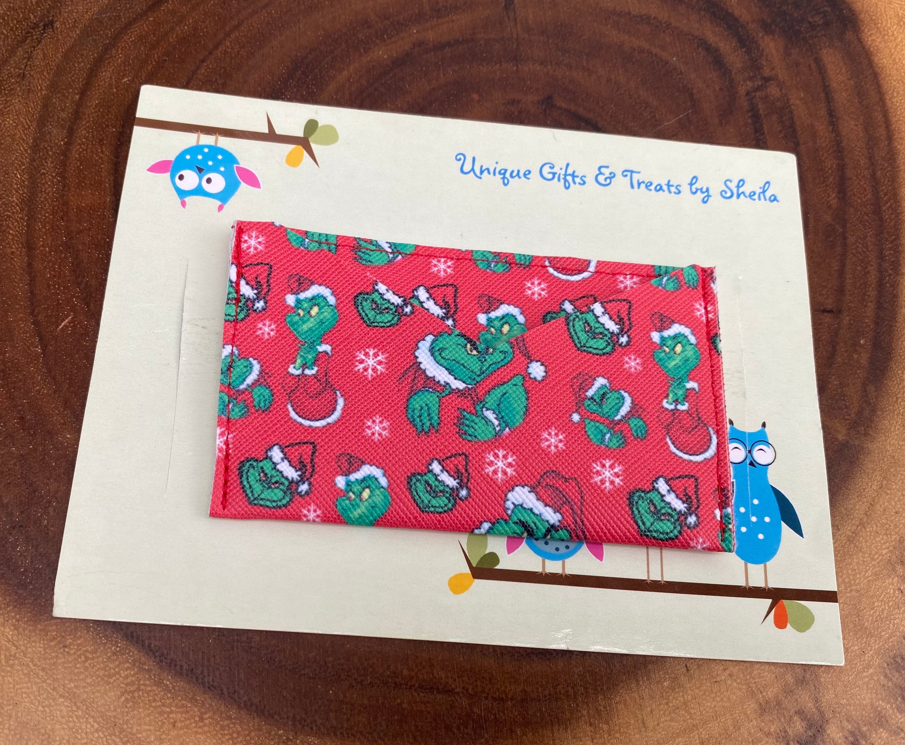 Green Christmas Monster Gift Card Holder