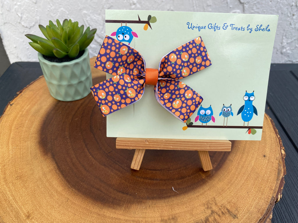 Orange Bird Hairbow
