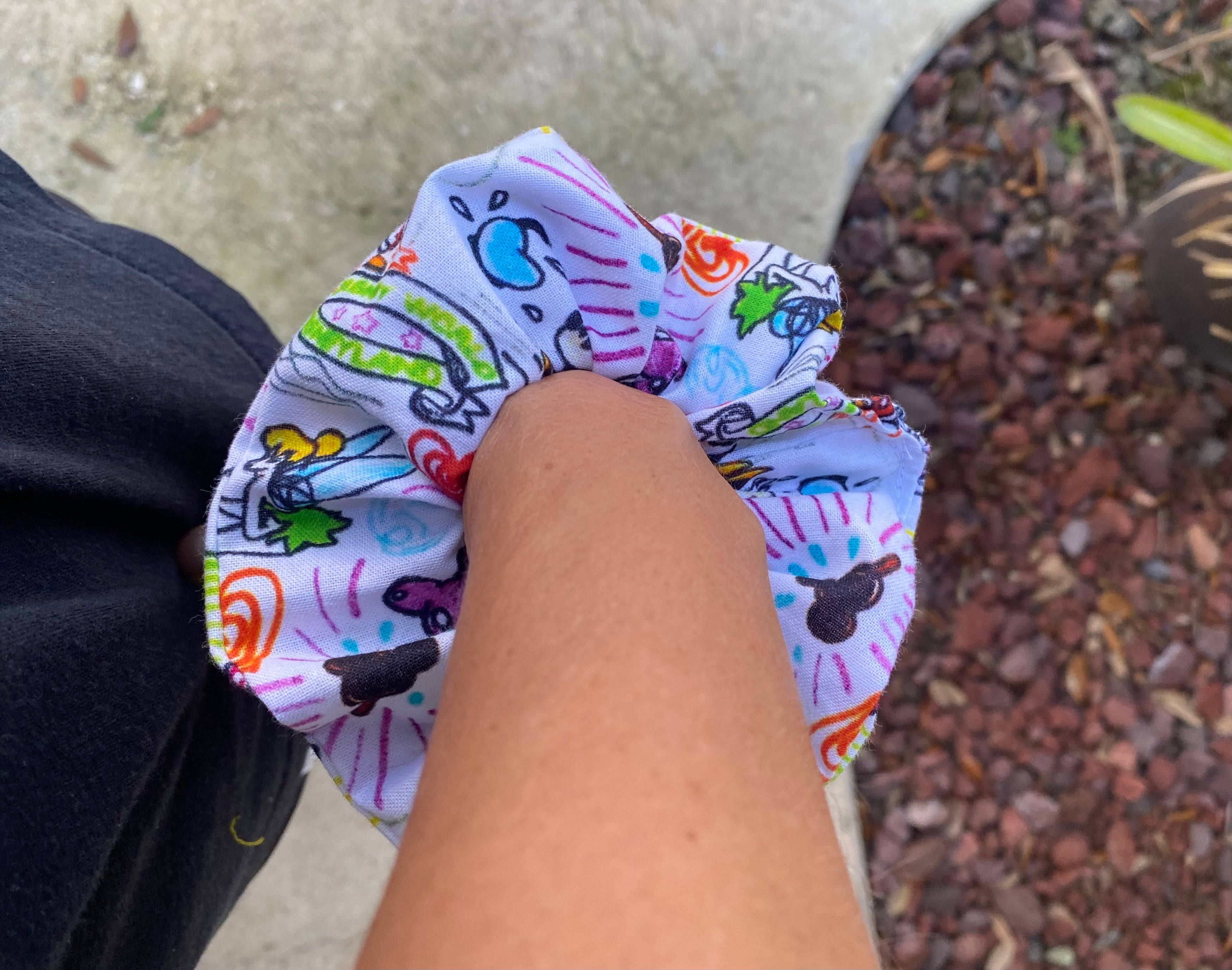 Disney Sketch Print Scrunchie