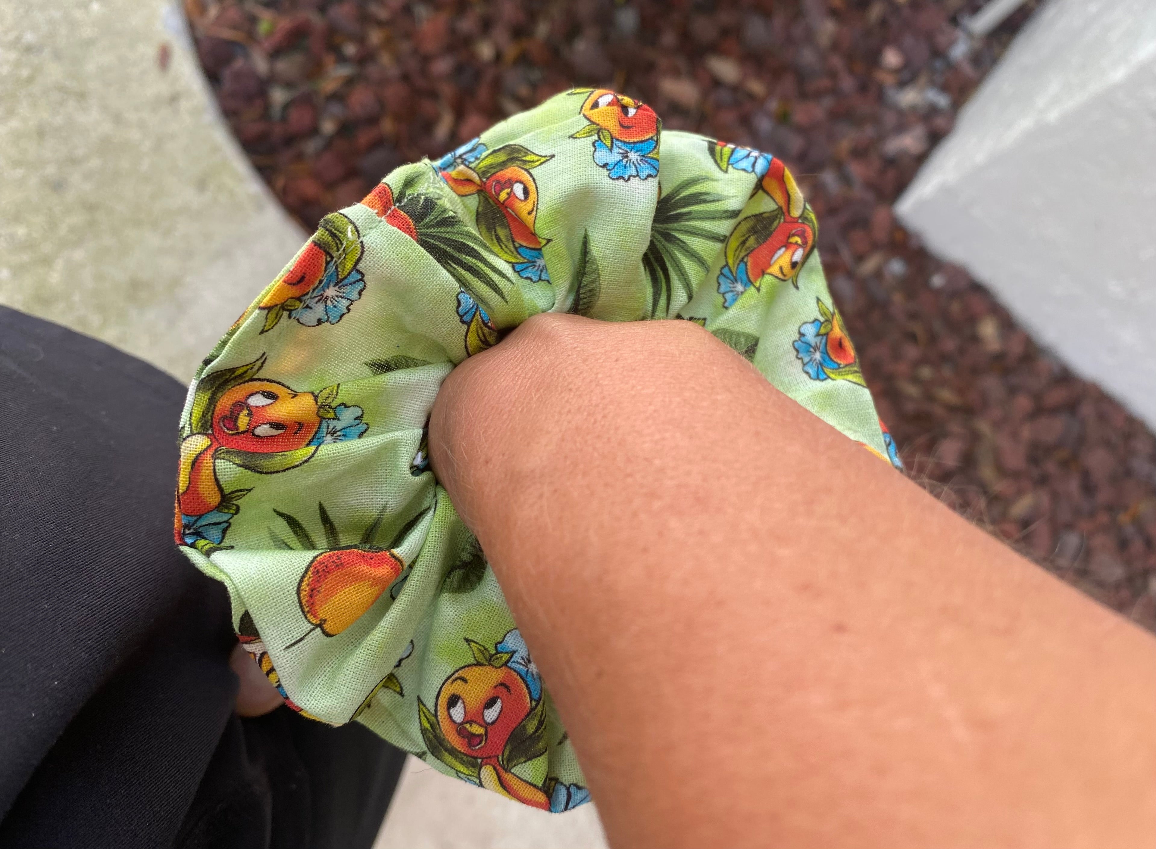 Orange Bird Scrunchie