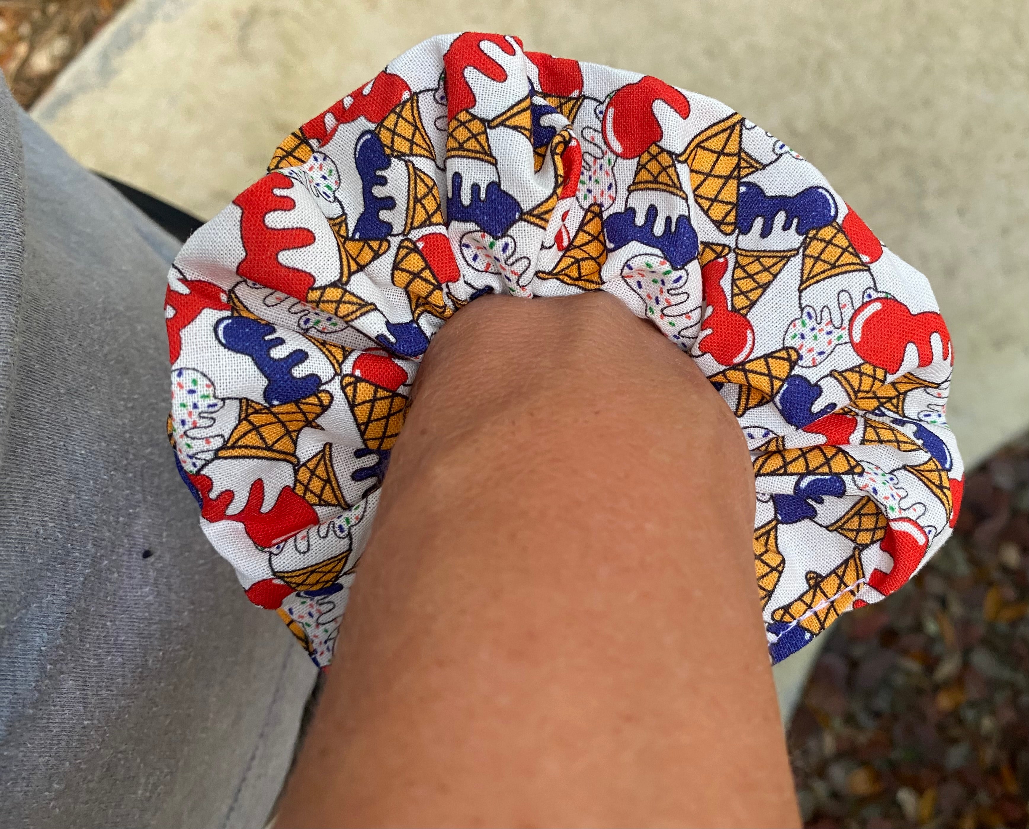 4th of July; Patriotic Mickey Ice Cream Cones Scrunchie
