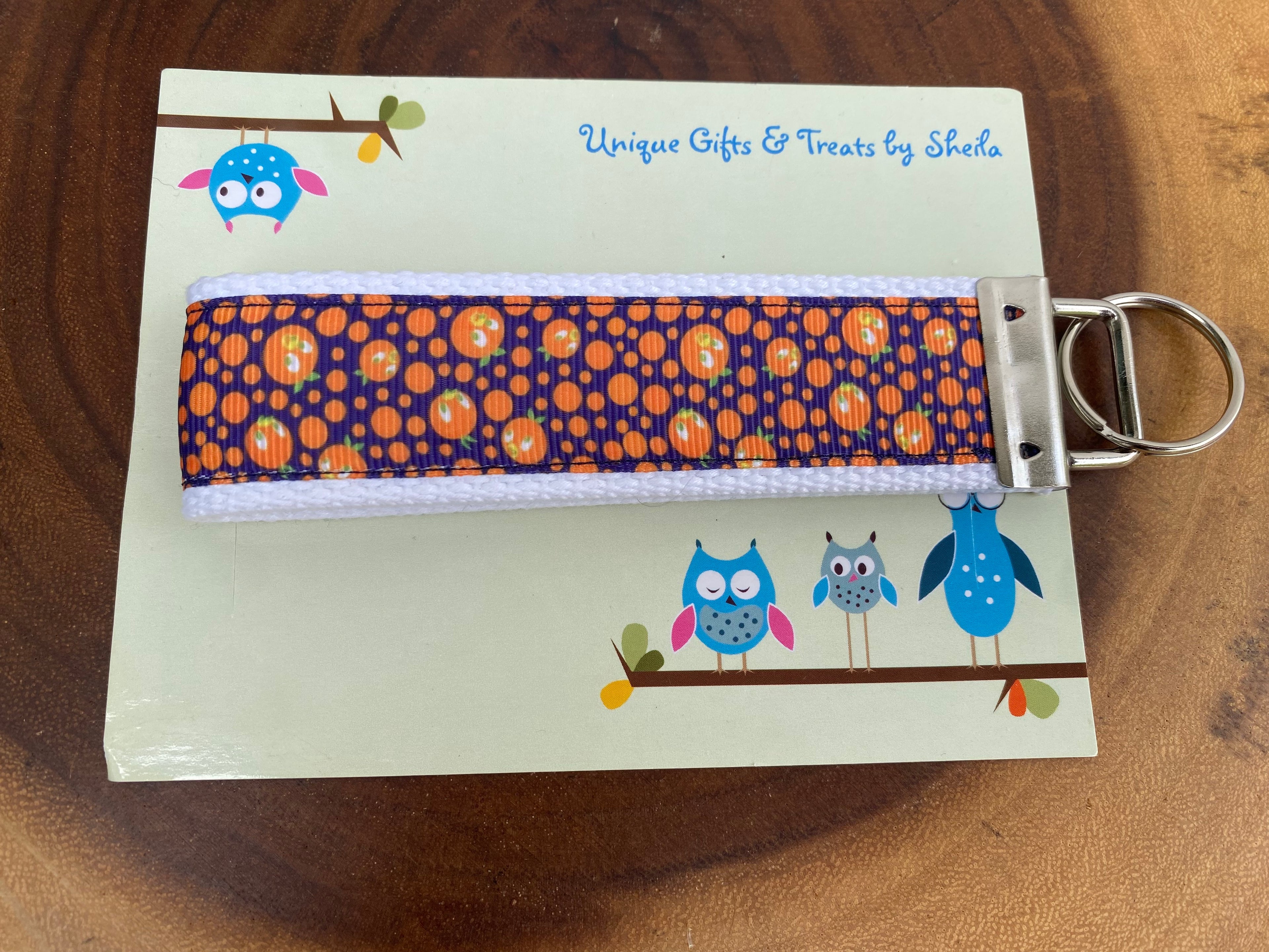 Orange Bird Keychain; Keyfob